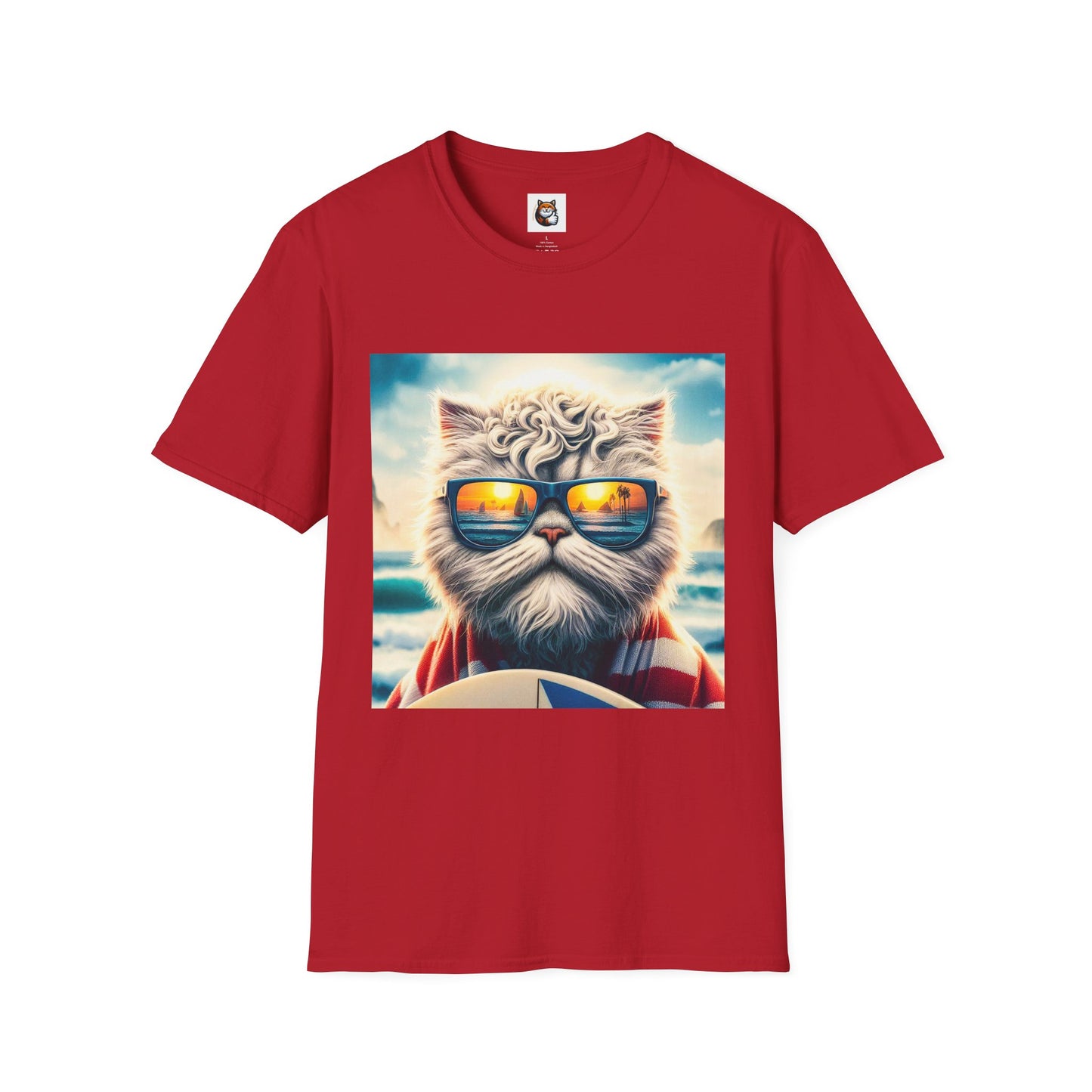 Selkirk Rex Cat T-Shirt beach day