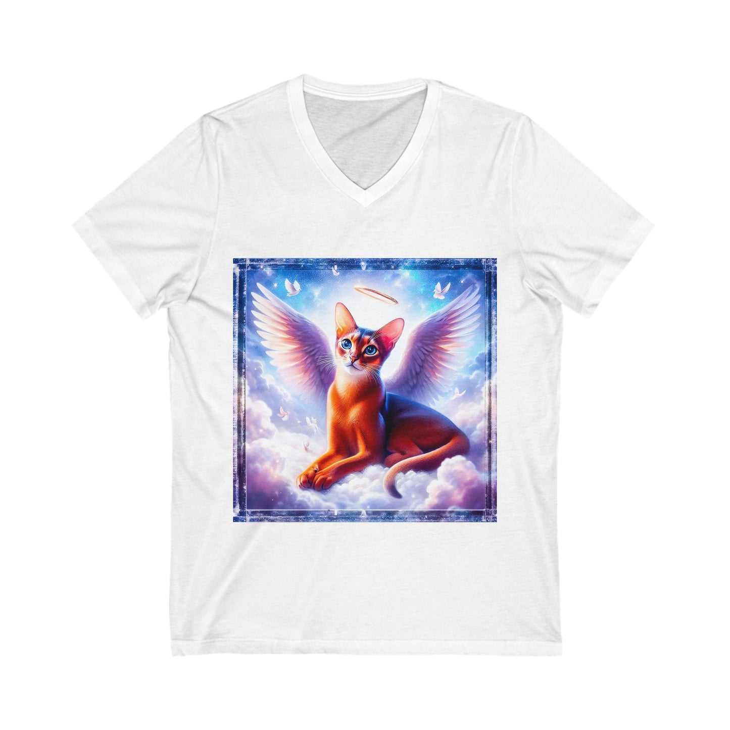 Abyssinian wings Jersey Short Sleeve V-Neck Tee