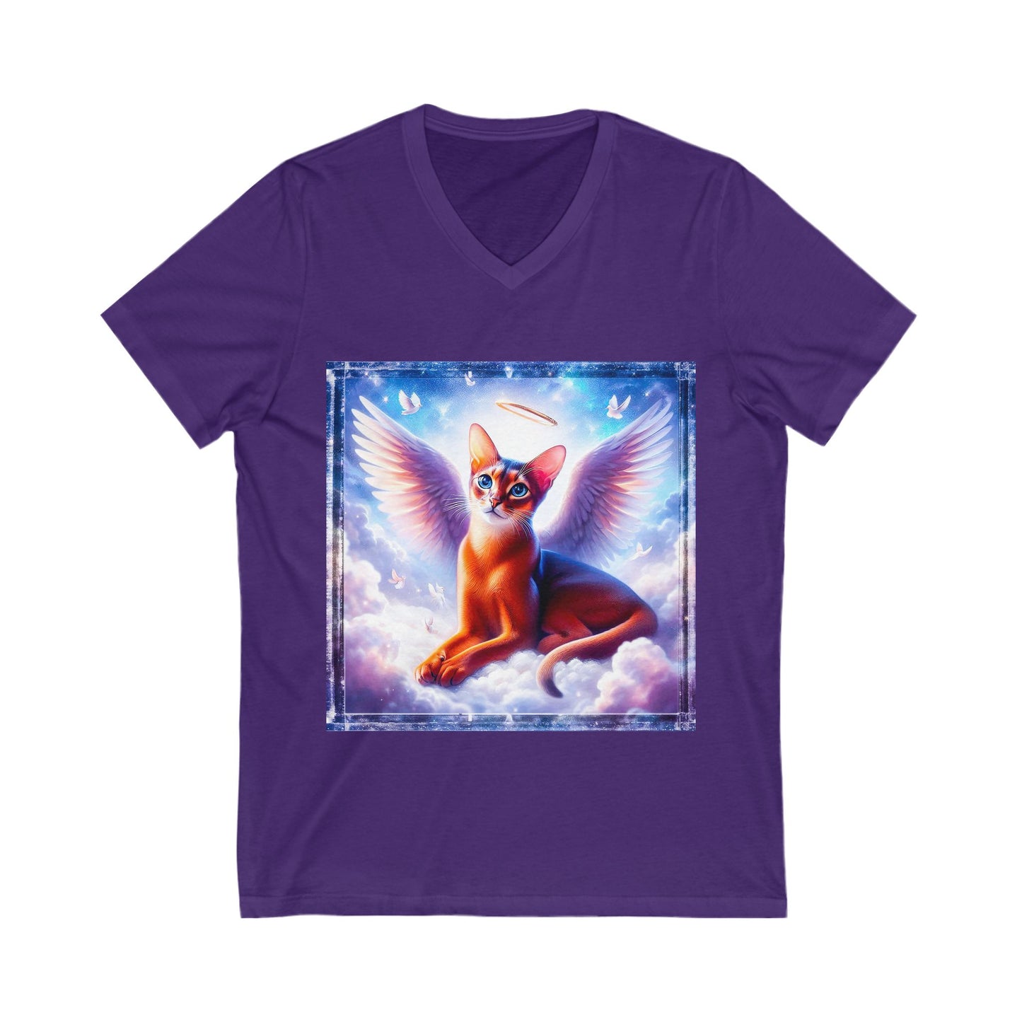 Abyssinian wings Jersey Short Sleeve V-Neck Tee