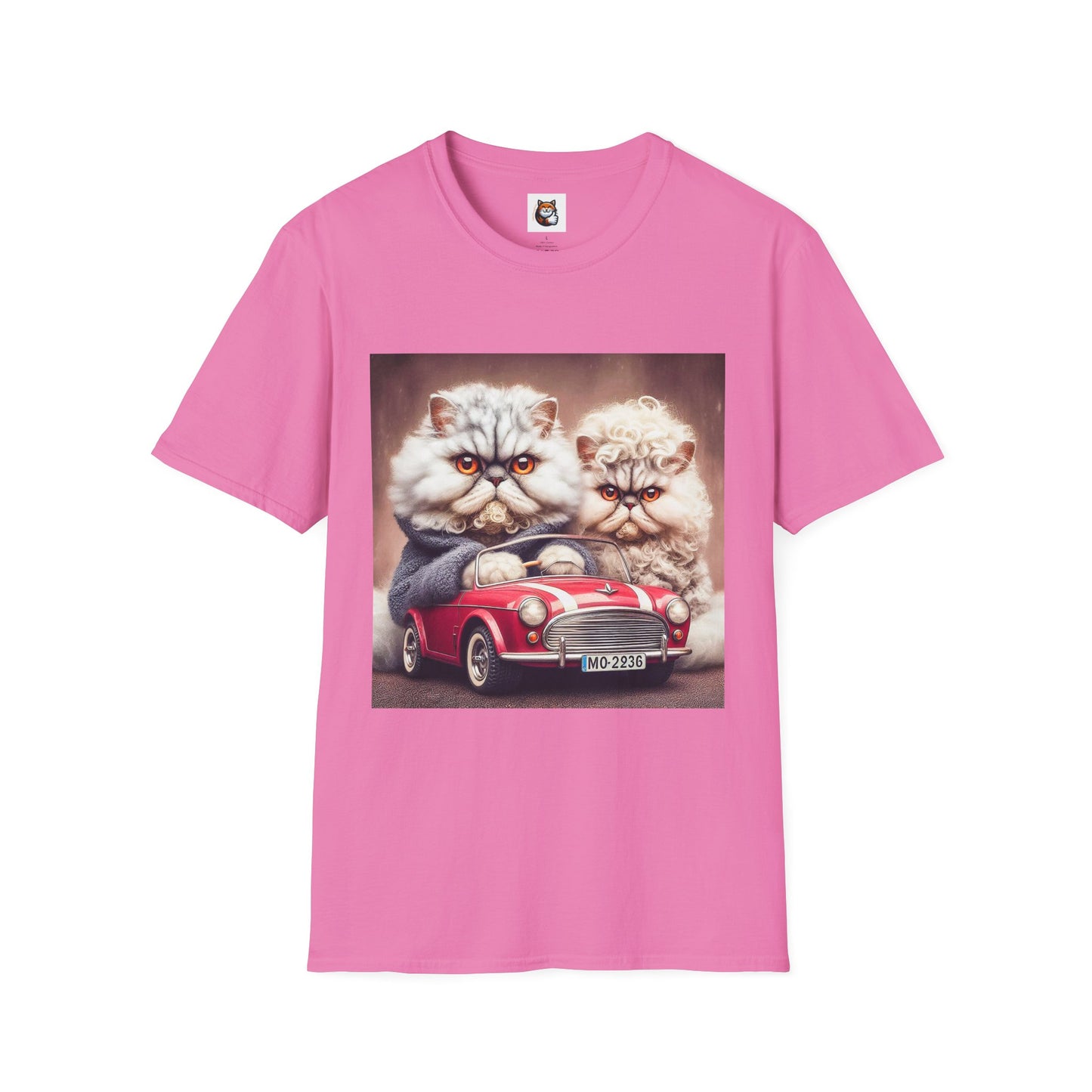 Wacky Selkirk Rex Cat T-Shirt angry couple