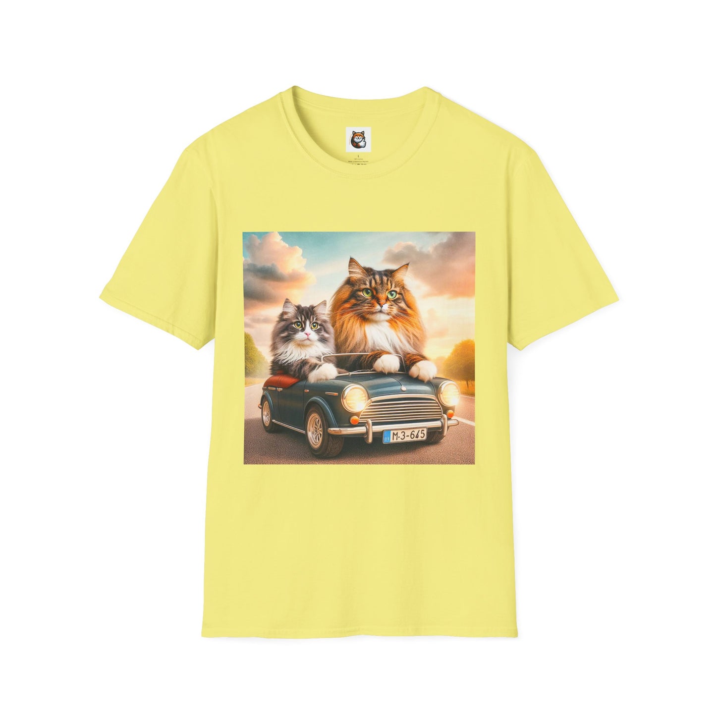 Wacky Norwegian Forest Cat Unisex Softstyle T-Shirt
