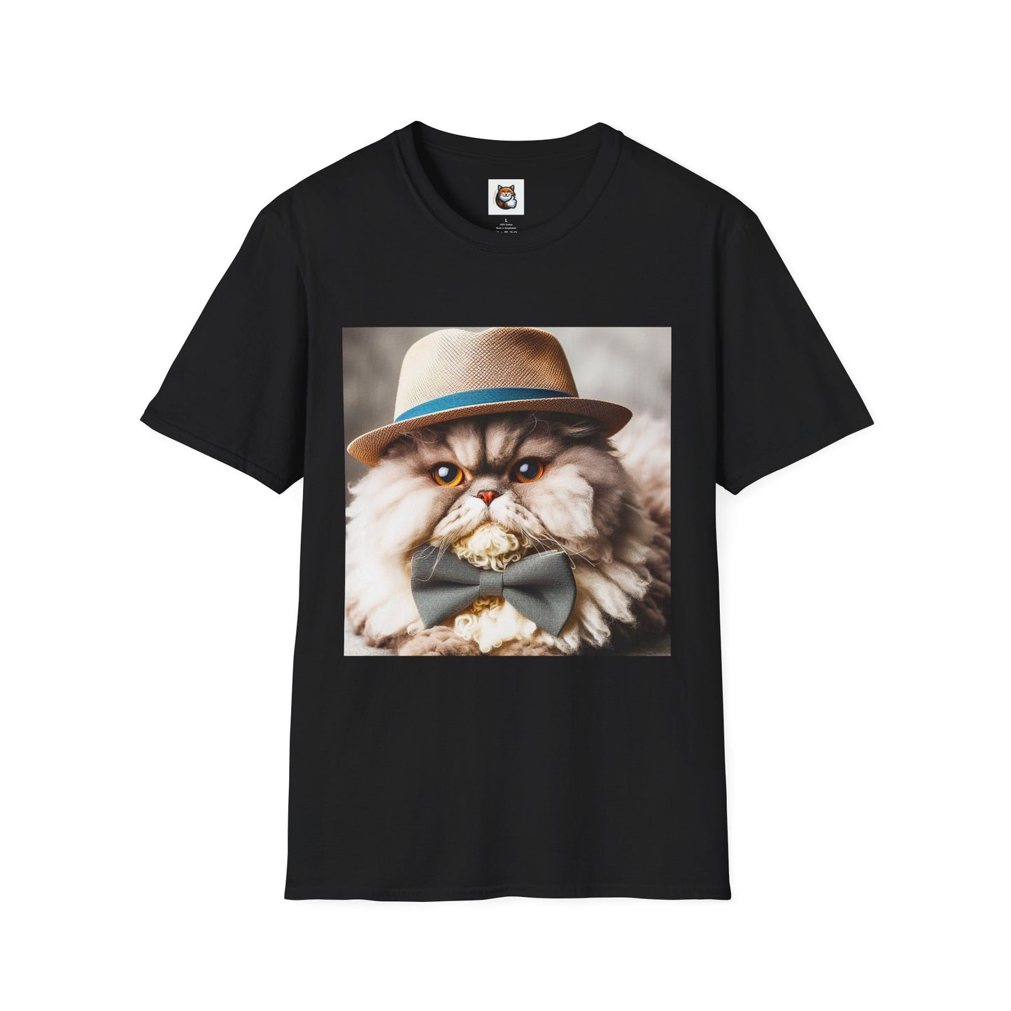 Selkirk Rex Cat T-Shirt top hat and bow tie