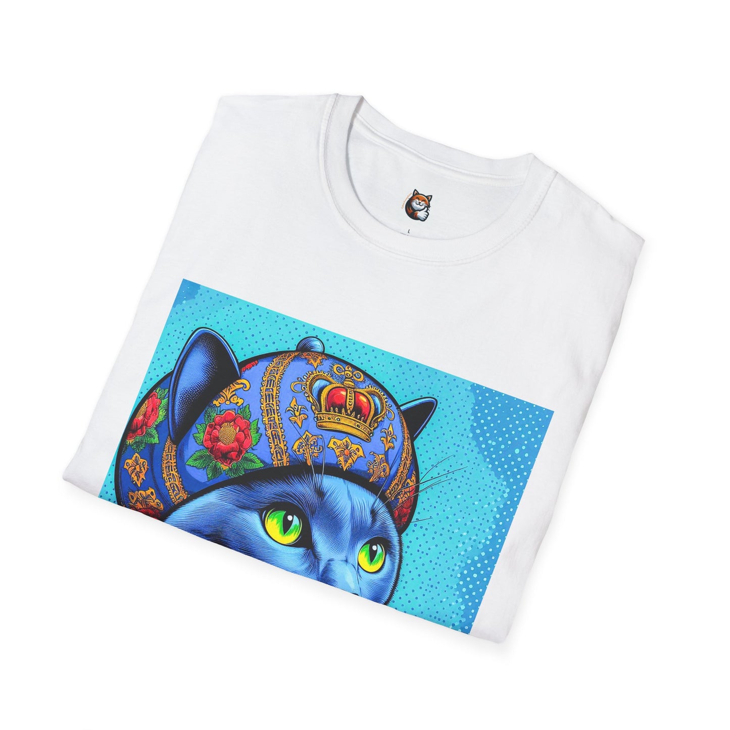 Russian Blue Cat Unisex Softstyle T-Shirt