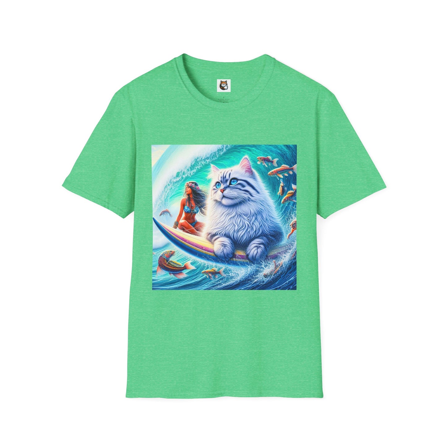 Siberian Cat surfs up shirt