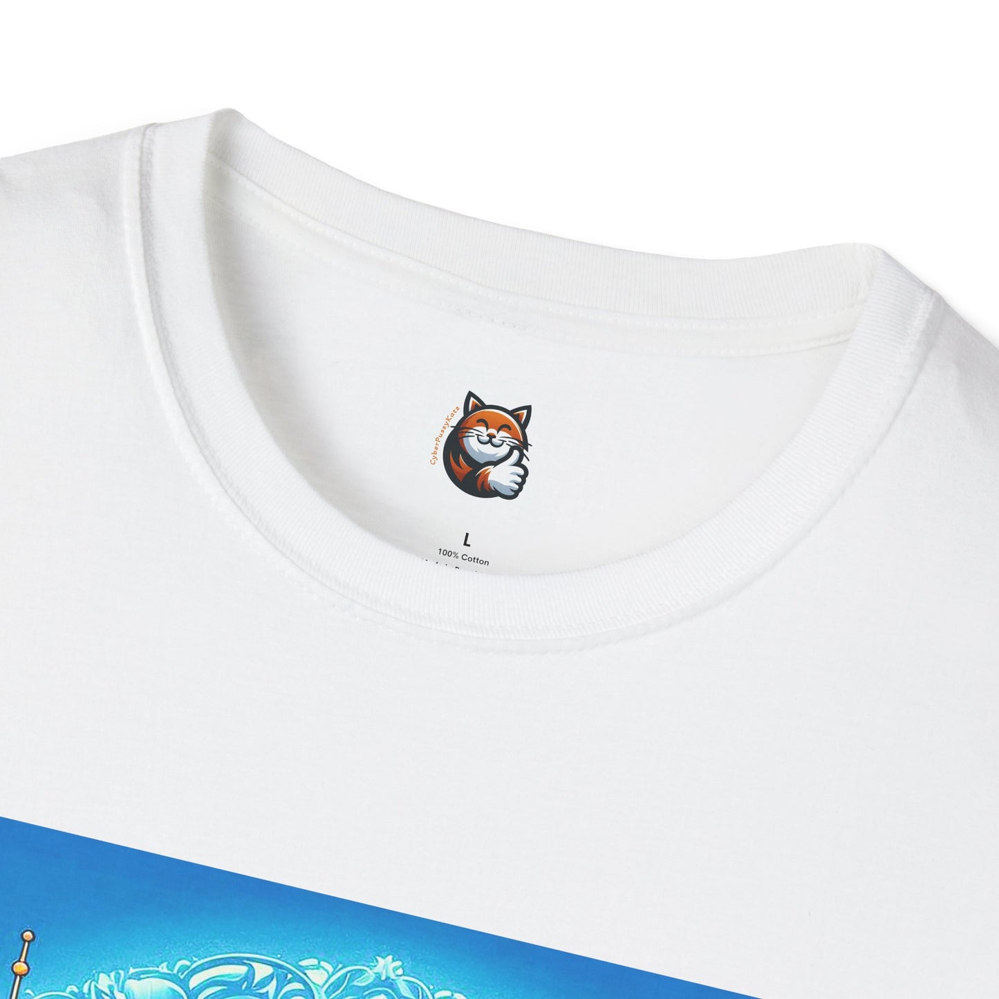 Russian Blue Cat egyptian goddess Softstyle T-Shirt