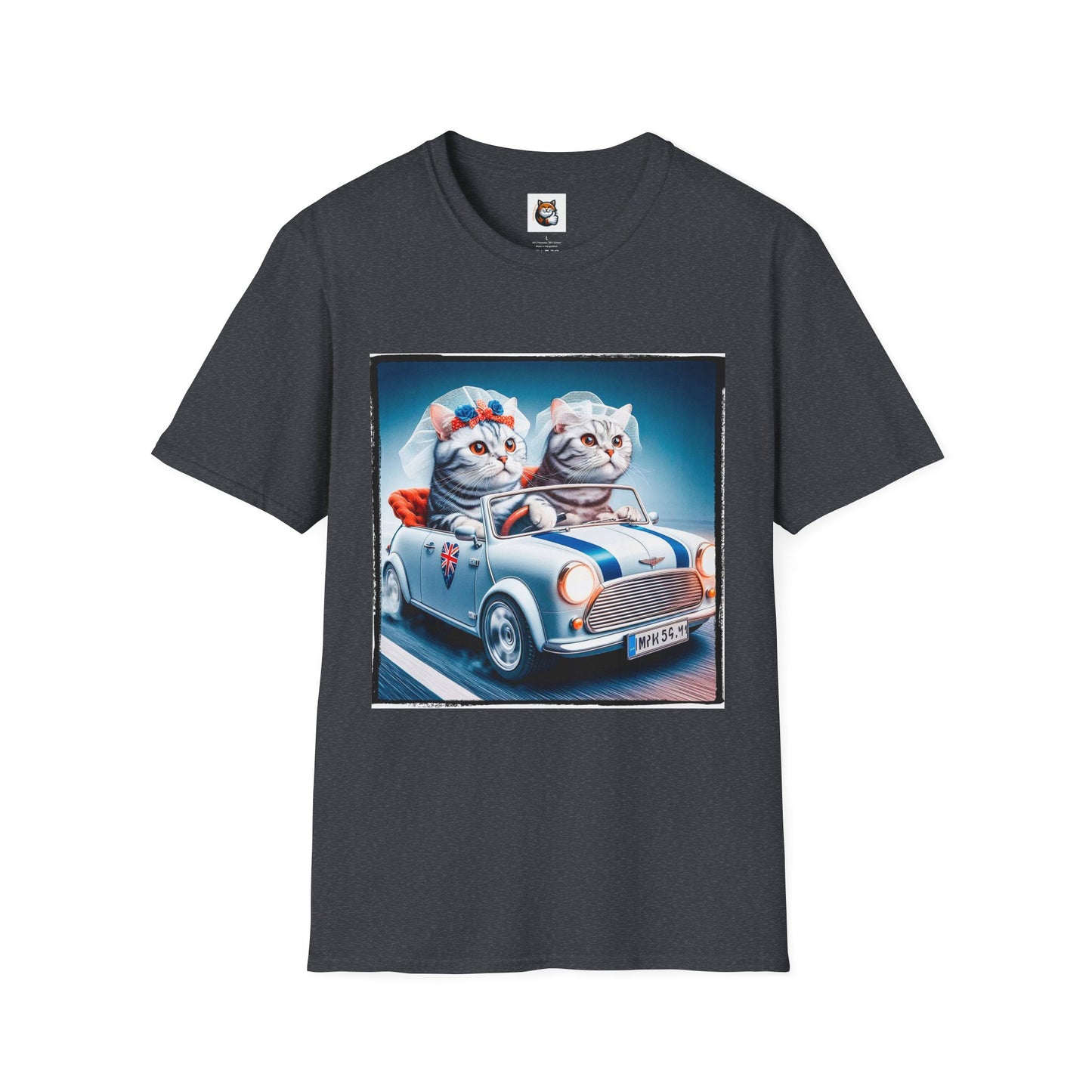 Wacky American Shorthair driving Softstyle T-Shirt