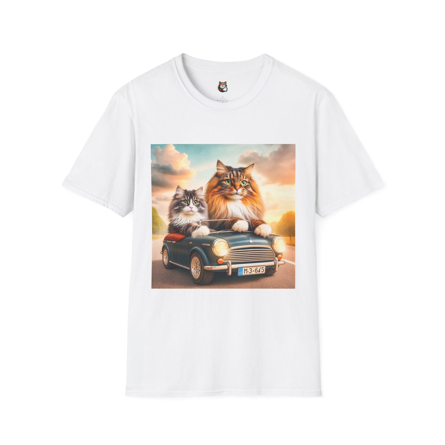 Wacky Norwegian Forest Cat Unisex Softstyle T-Shirt