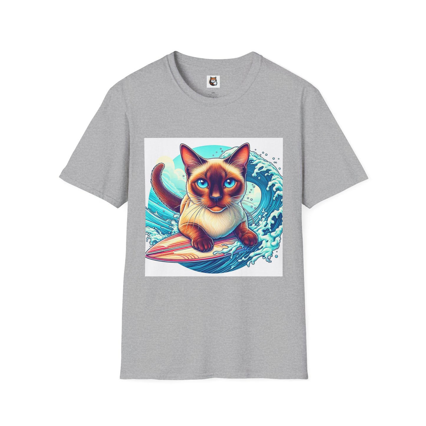Surfing Siamese Cat