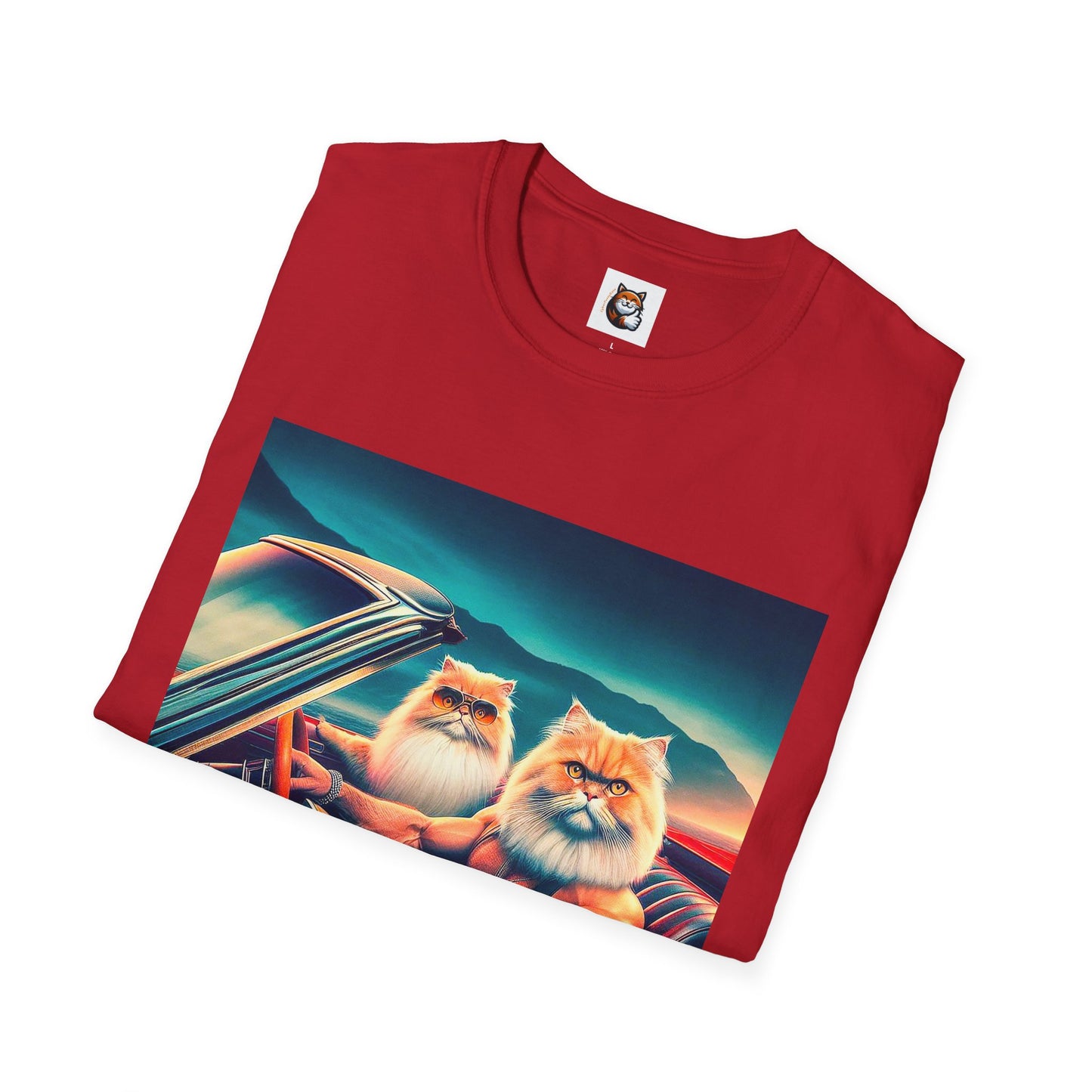 Wacky Persian Cat Unisex Softstyle T-Shirt