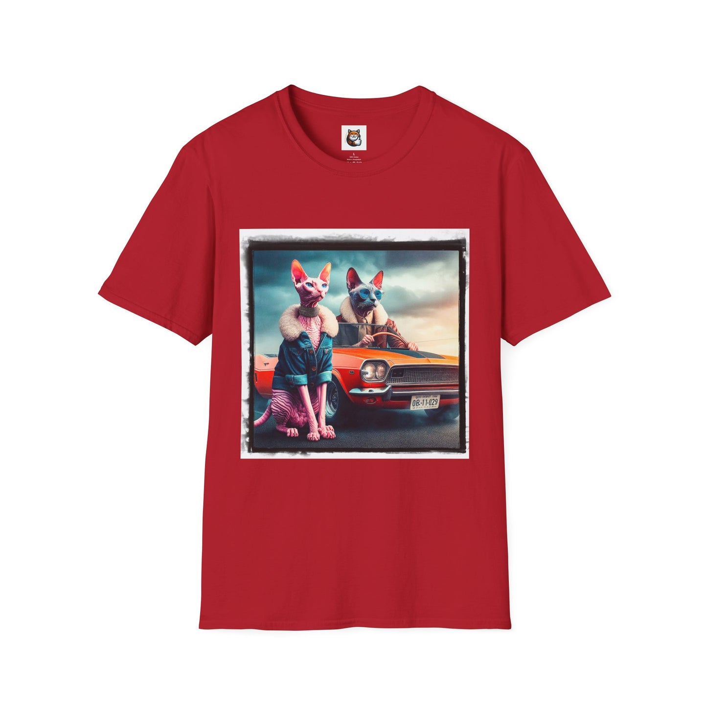 Wacky Cornish Rex Cat Unisex Softstyle T-Shirt