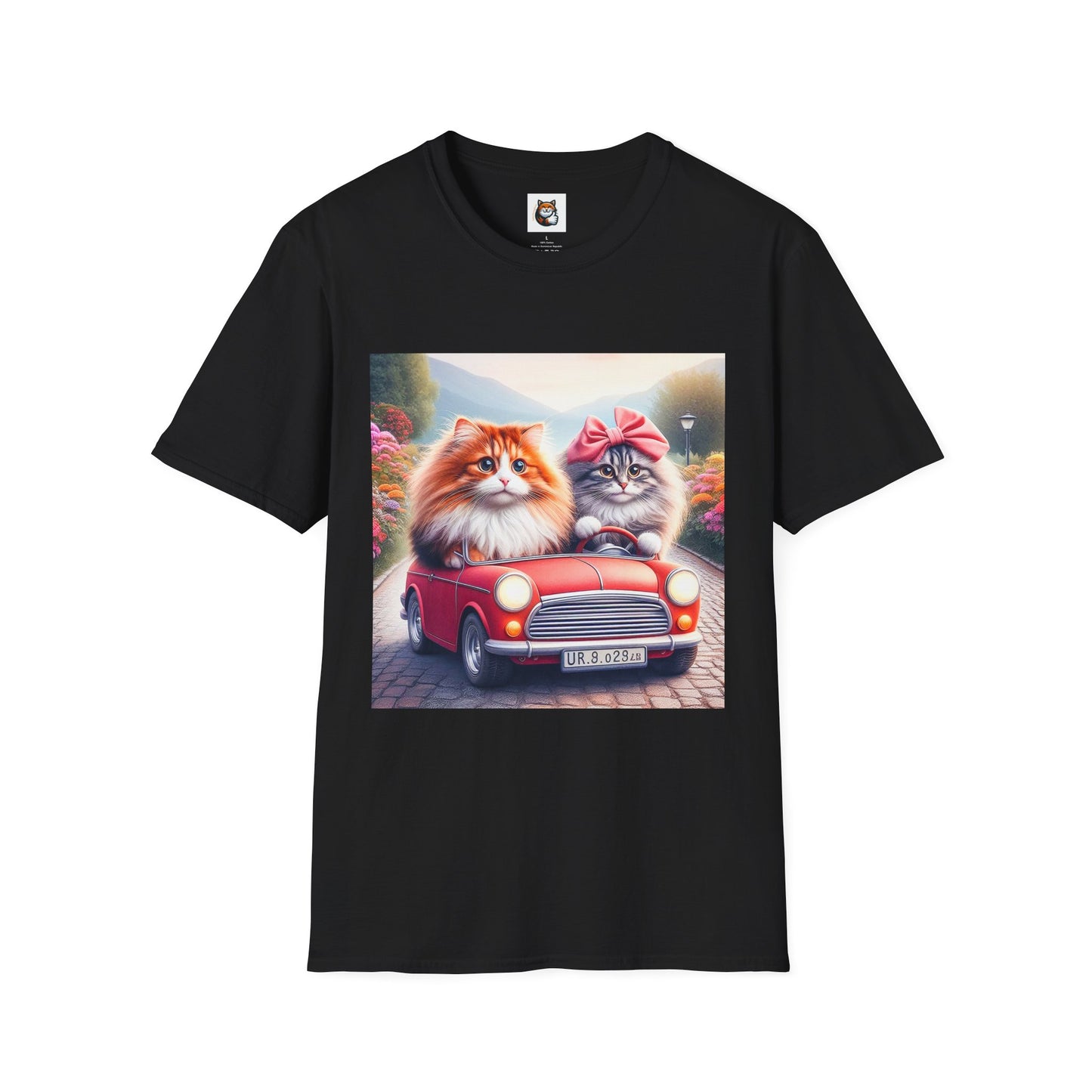 Wacky Norwegian Forest Cat Unisex Softstyle T-Shirt