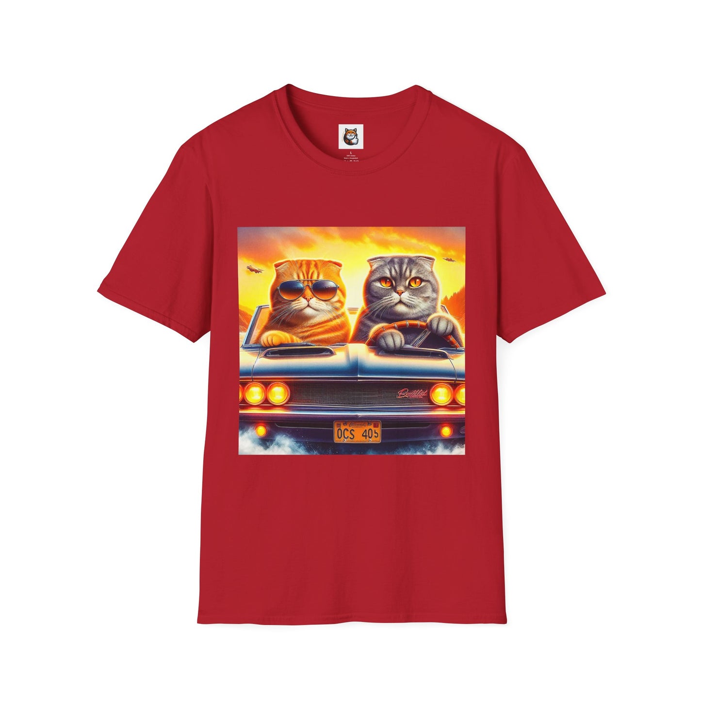 Scottish Fold driving couple T-Shirt