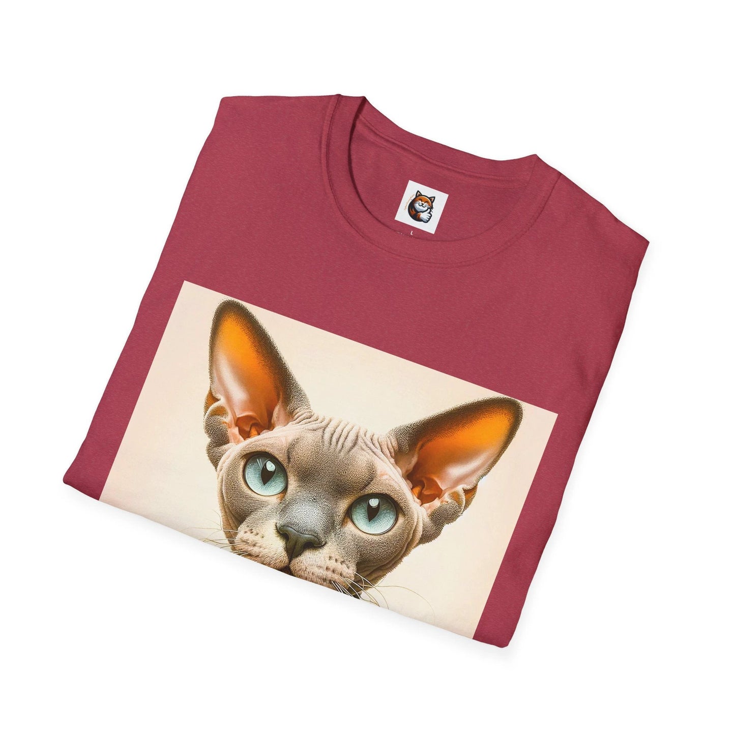 Devon Rex Cat business man Softstyle T-Shirt by Printify