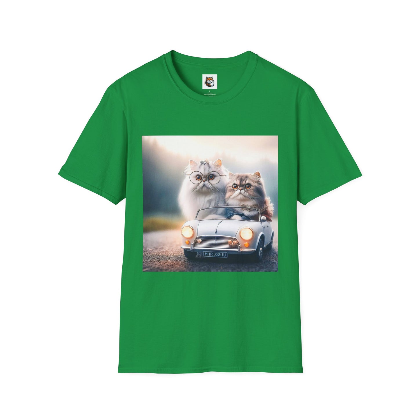 Wacky Persian Cat Unisex Softstyle T-Shirt