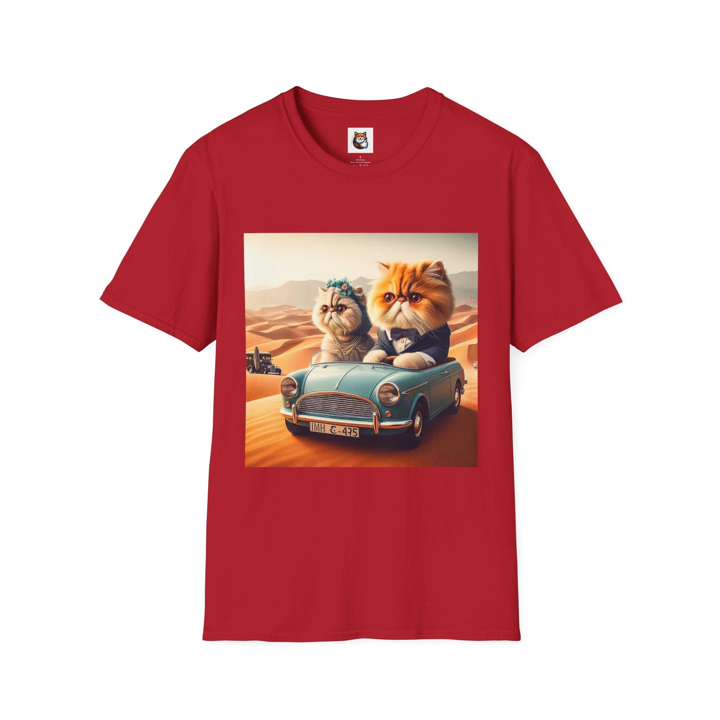 Wacky Persian Cat Unisex Softstyle T-Shirt