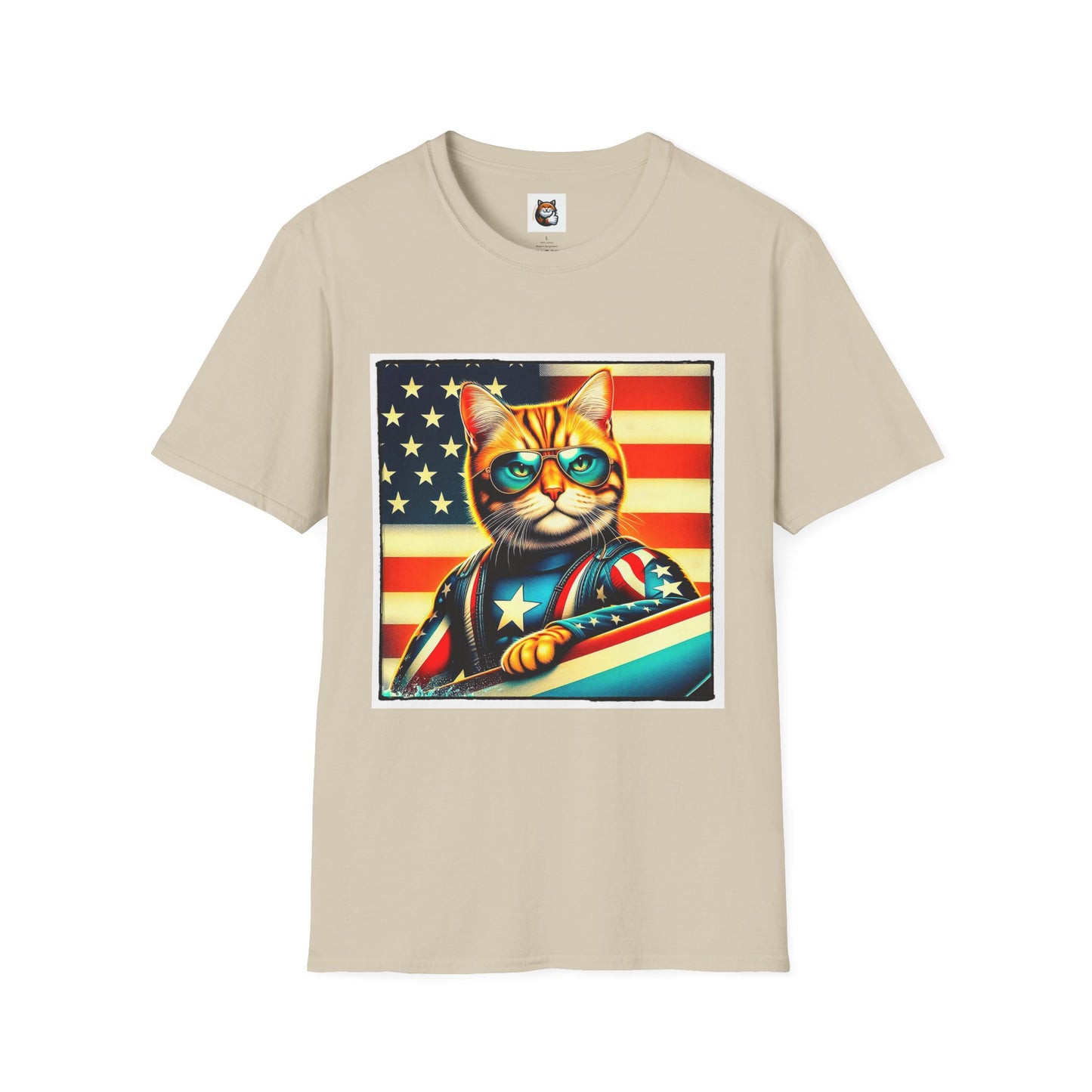 American Shorthair surfing Softstyle T-Shirt