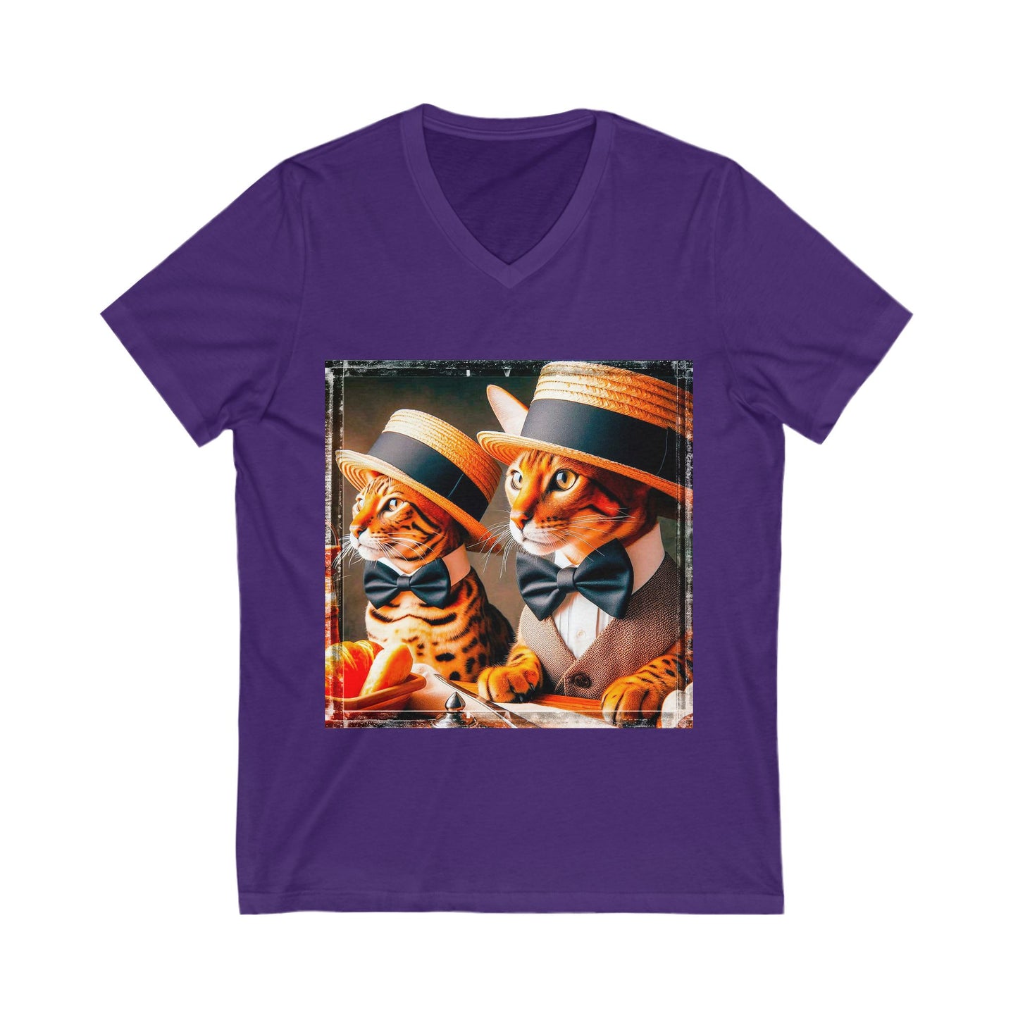 Bengal Unisex hats and ties Short Sleeve V-Neck Tee