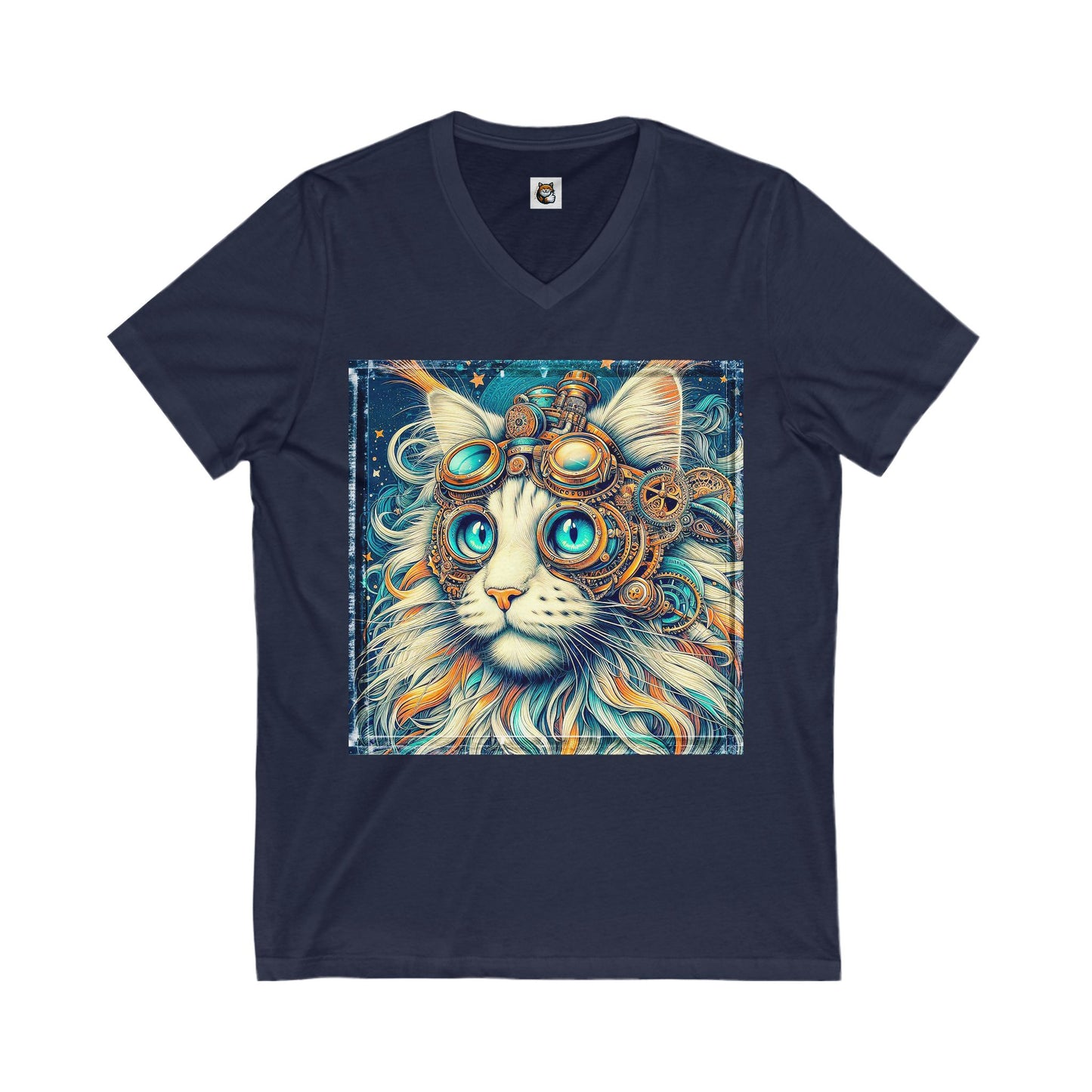 Maine Coon Unisex Jersey Short Sleeve V-Neck Tee