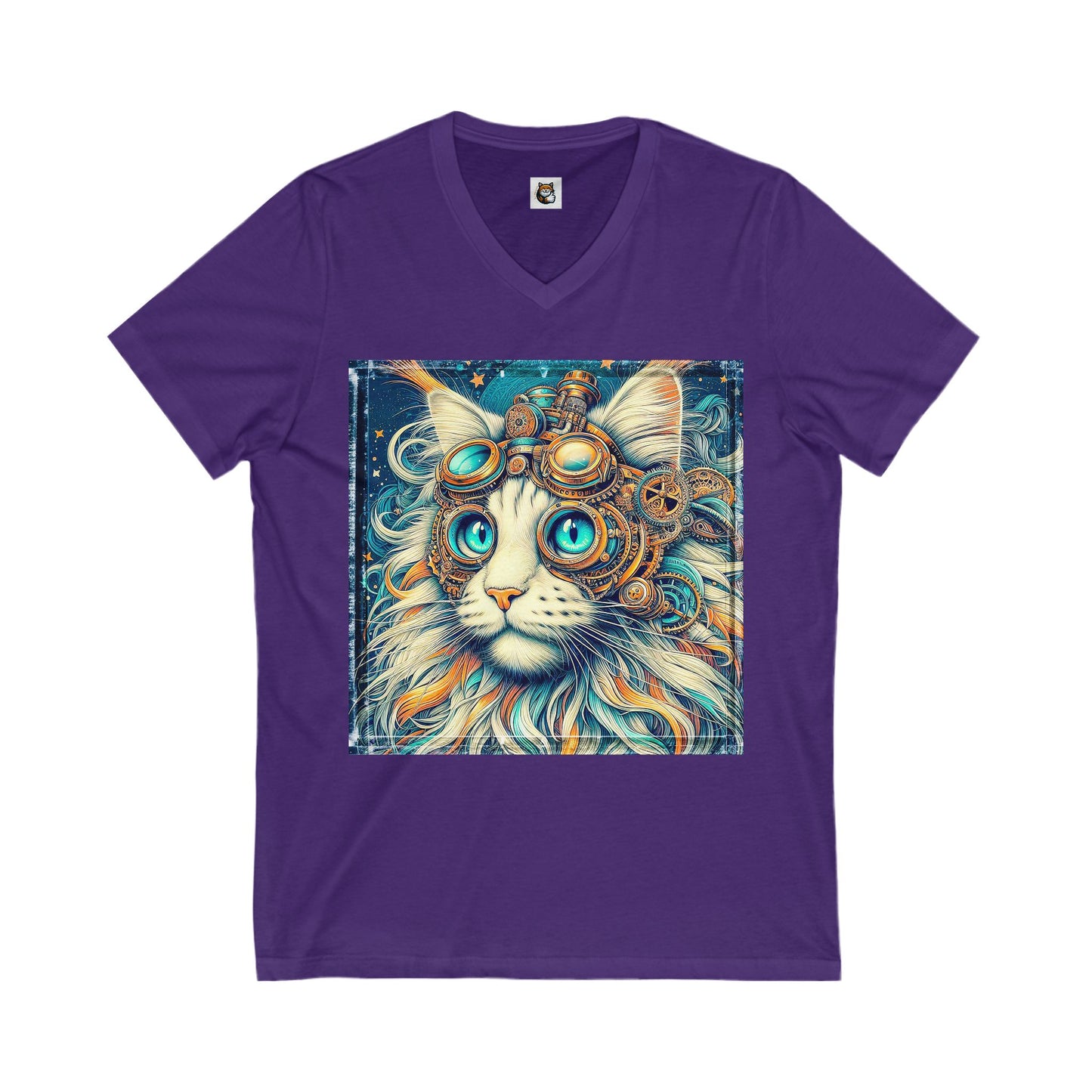 Maine Coon Unisex Jersey Short Sleeve V-Neck Tee