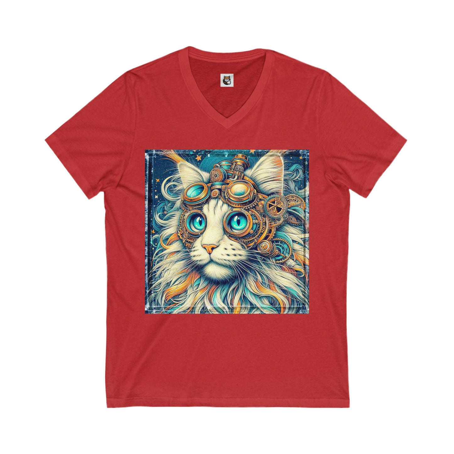 Maine Coon Unisex Jersey Short Sleeve V-Neck Tee