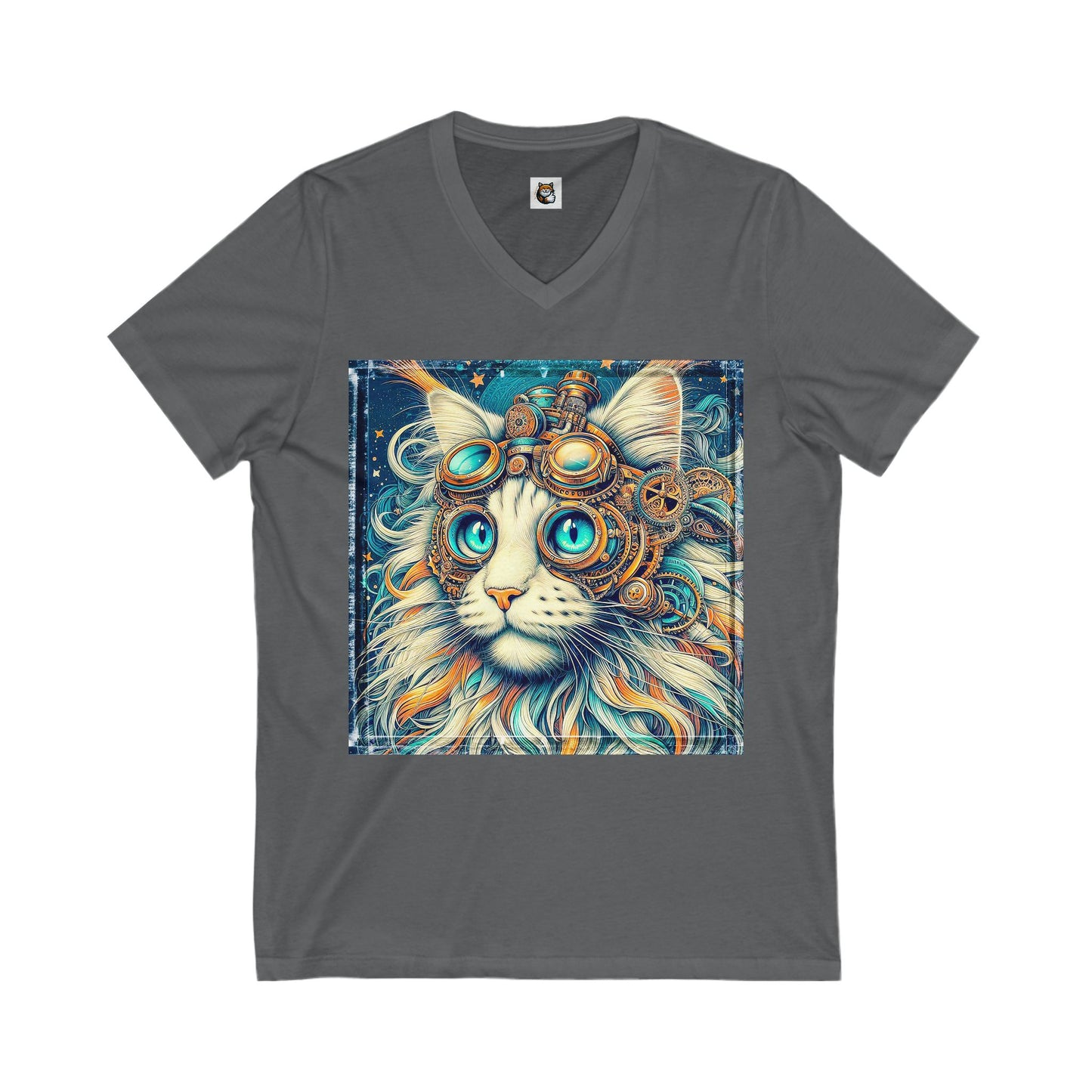 Maine Coon Unisex Jersey Short Sleeve V-Neck Tee
