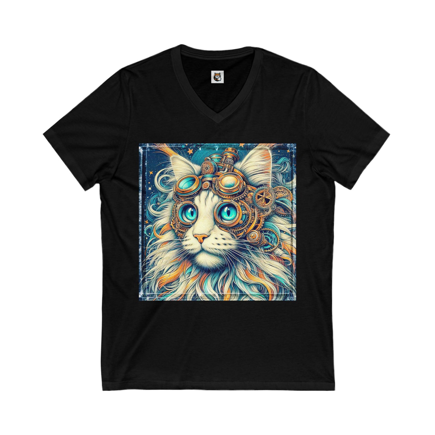 Maine Coon Unisex Jersey Short Sleeve V-Neck Tee