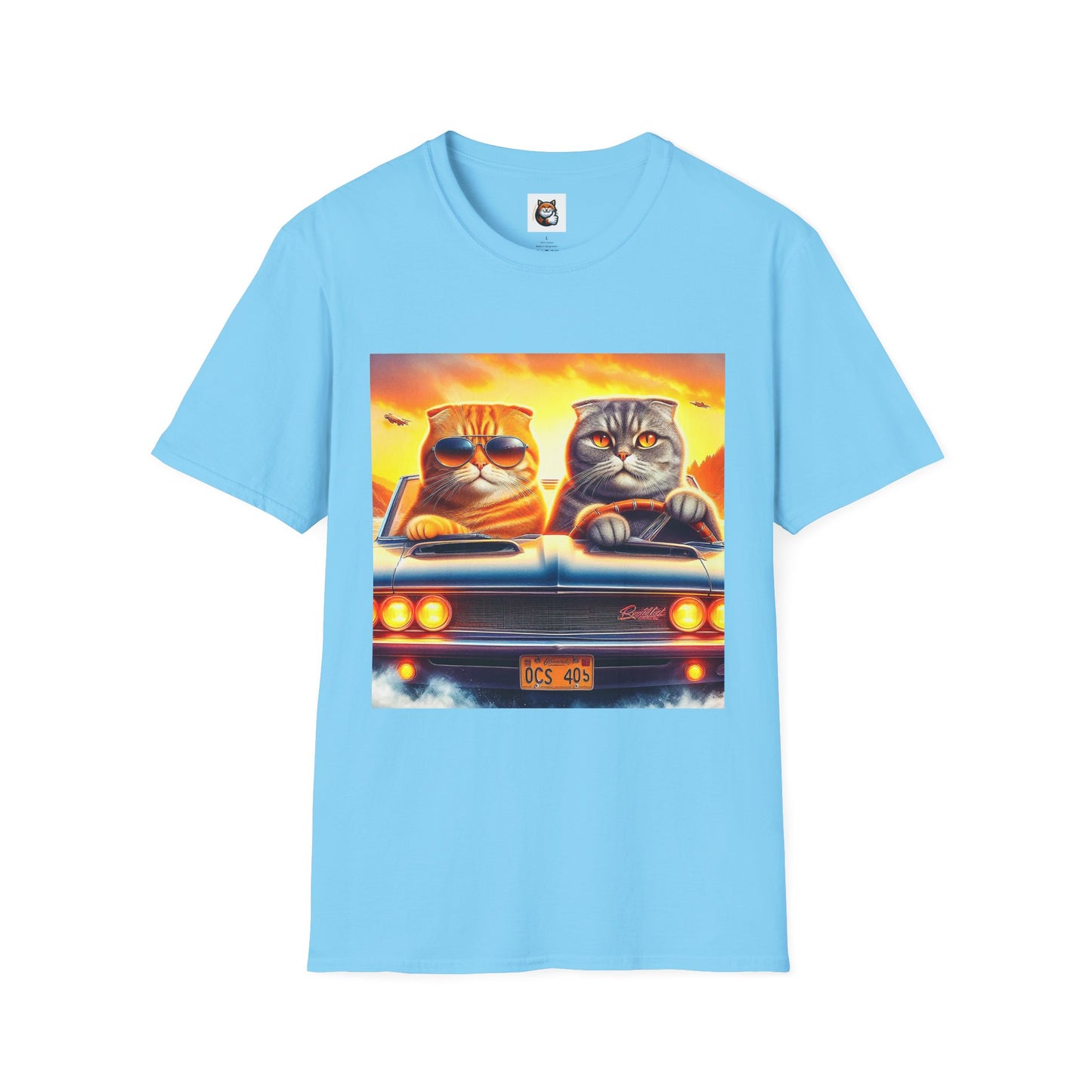 Scottish Fold driving couple T-Shirt