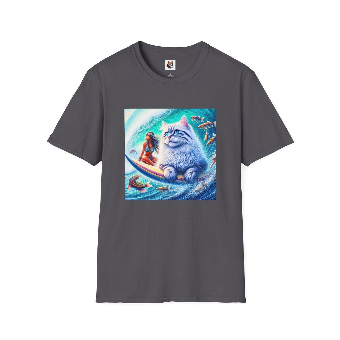 Siberian Cat surfs up shirt