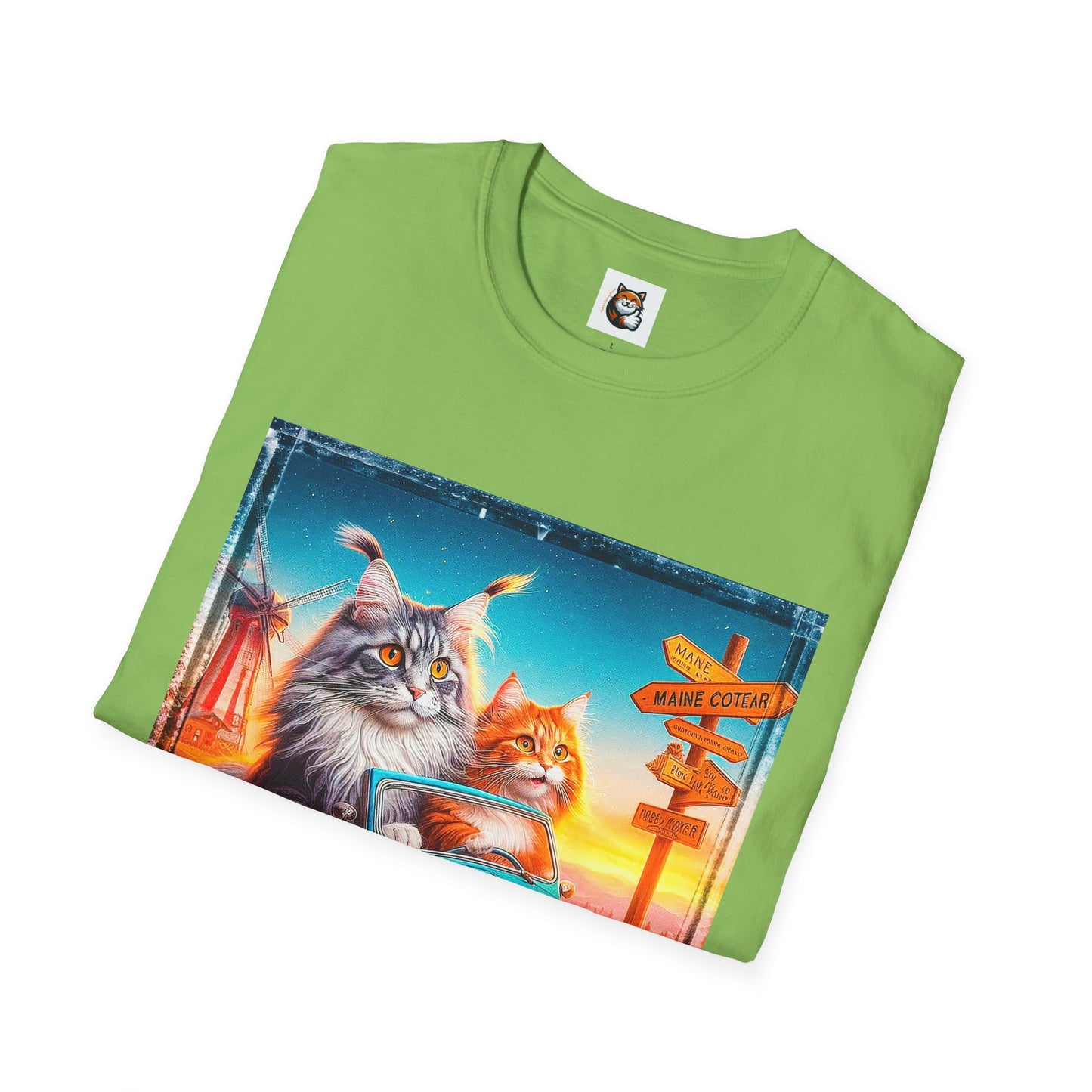 Wacky Maine Coon Unisex Softstyle T-Shirt