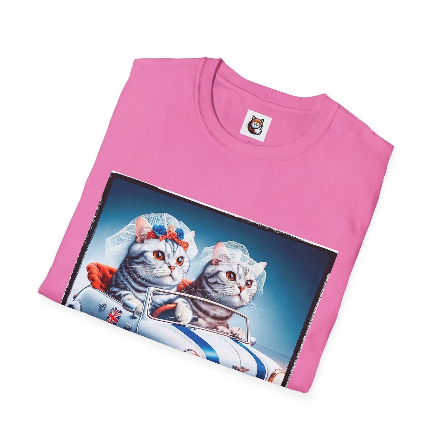Wacky American Shorthair driving Softstyle T-Shirt