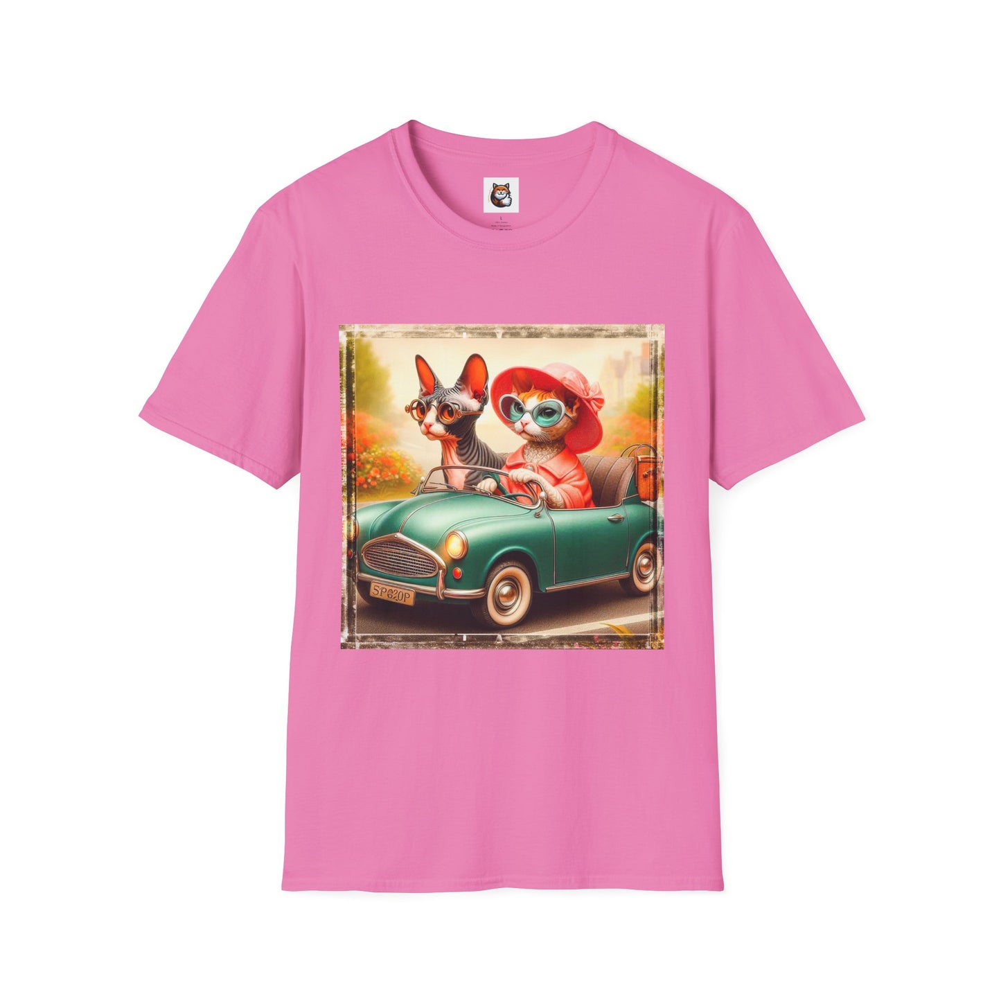 Wacky Cornish Rex Cat friends driving T-Shirt