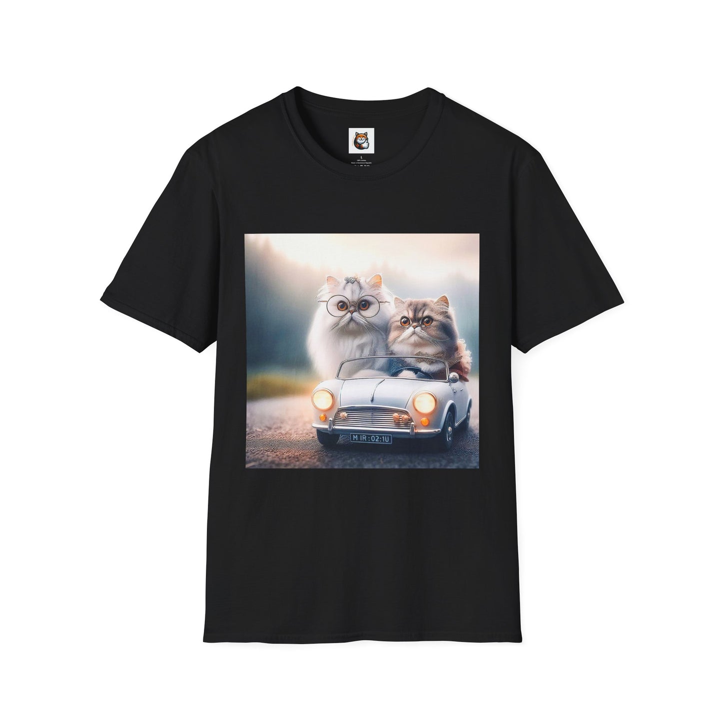 Wacky Persian Cat Unisex Softstyle T-Shirt