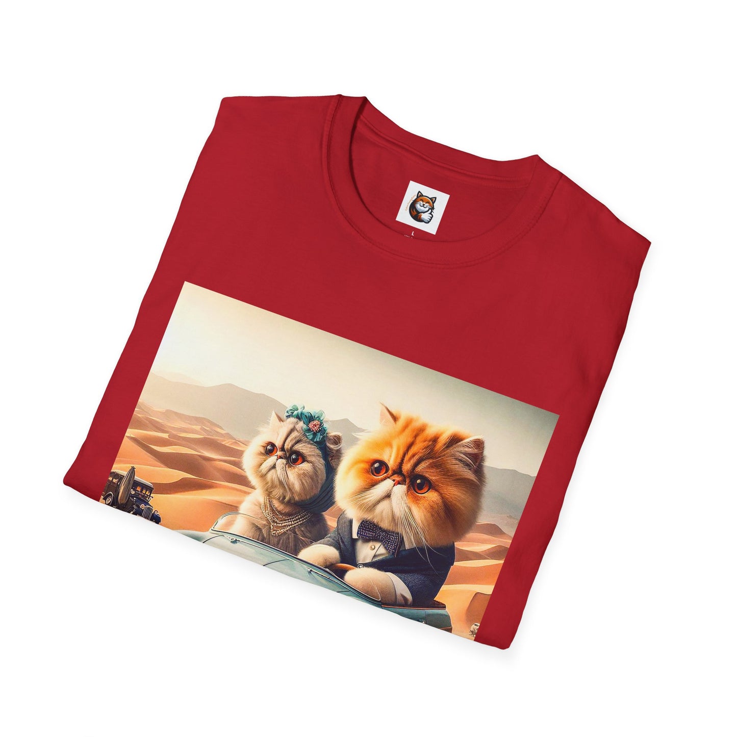 Wacky Persian Cat Unisex Softstyle T-Shirt