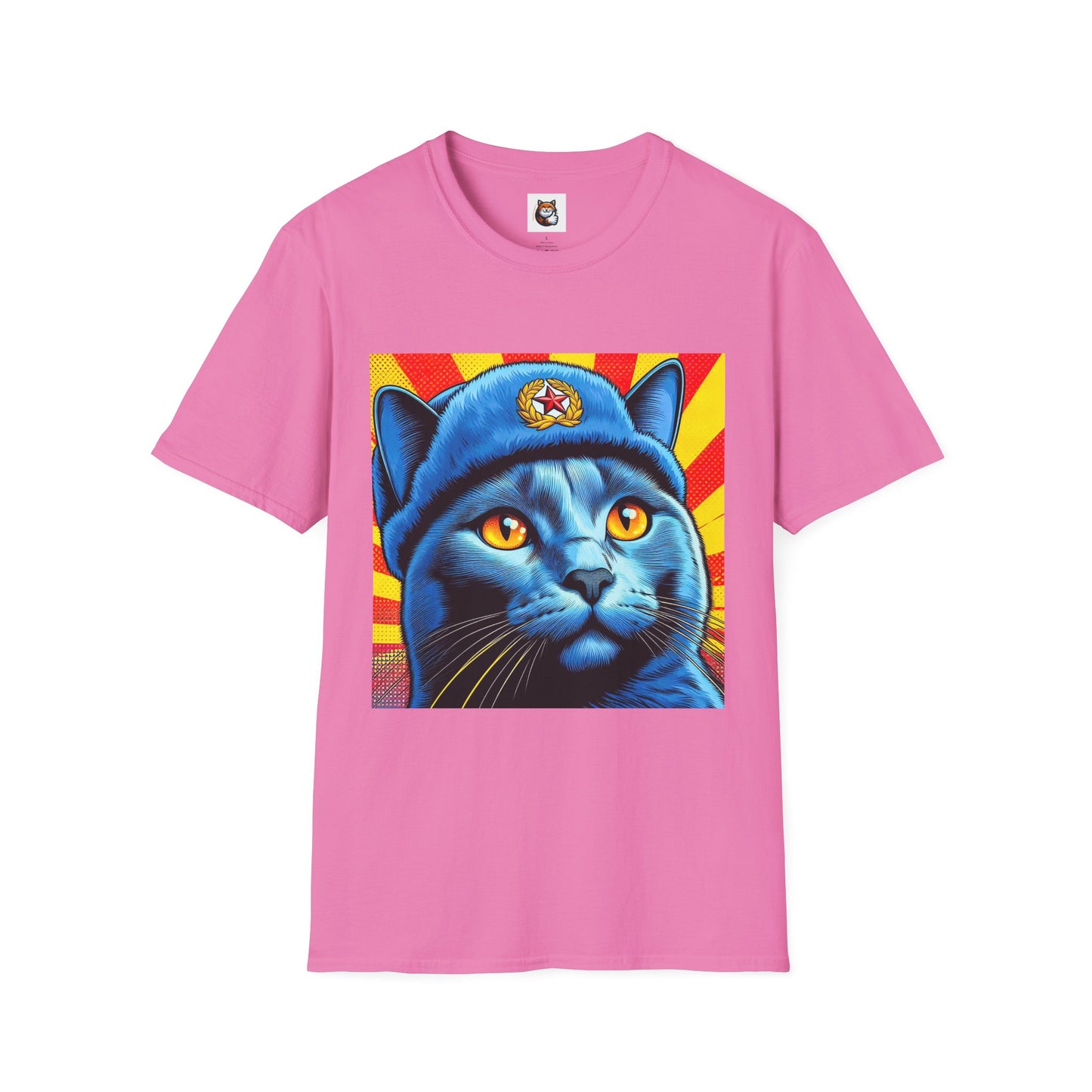 Russian Blue Cat Unisex Softstyle T-Shirt