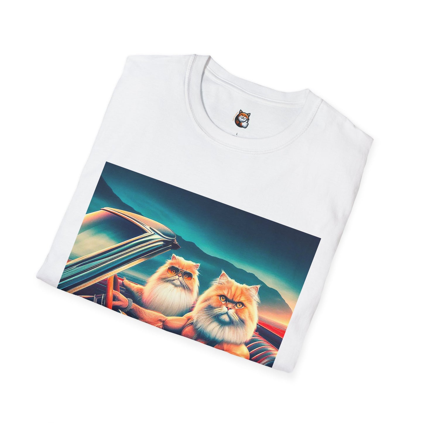 Wacky Persian Cat Unisex Softstyle T-Shirt