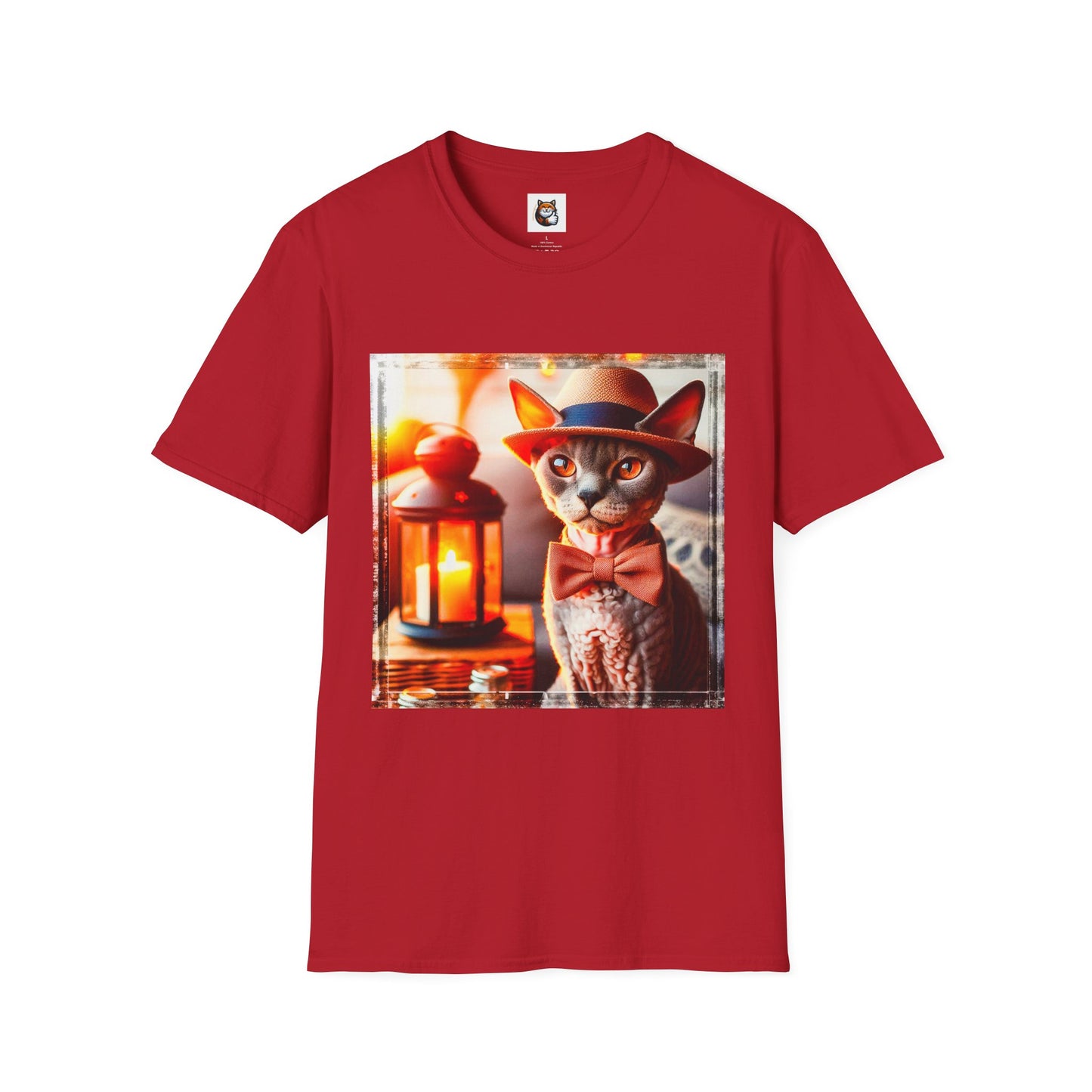 Devon Rex Cat Unisex Softstyle T-Shirt
