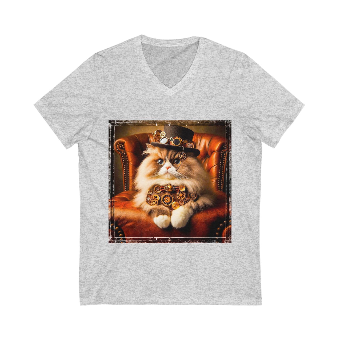 Ragdoll Cat Unisex Jersey Short Sleeve V-Neck Tee