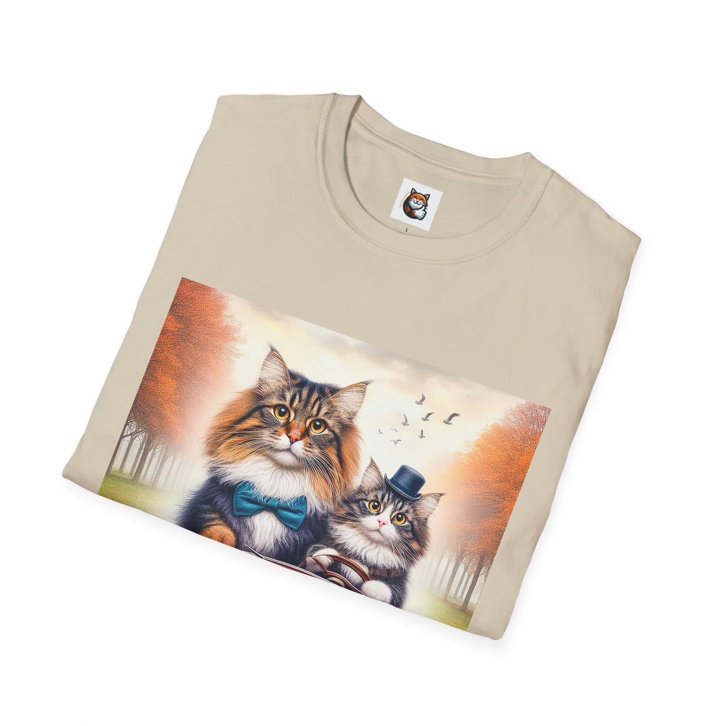 Wacky Norwegian Forest Cat Unisex Softstyle T-Shirt