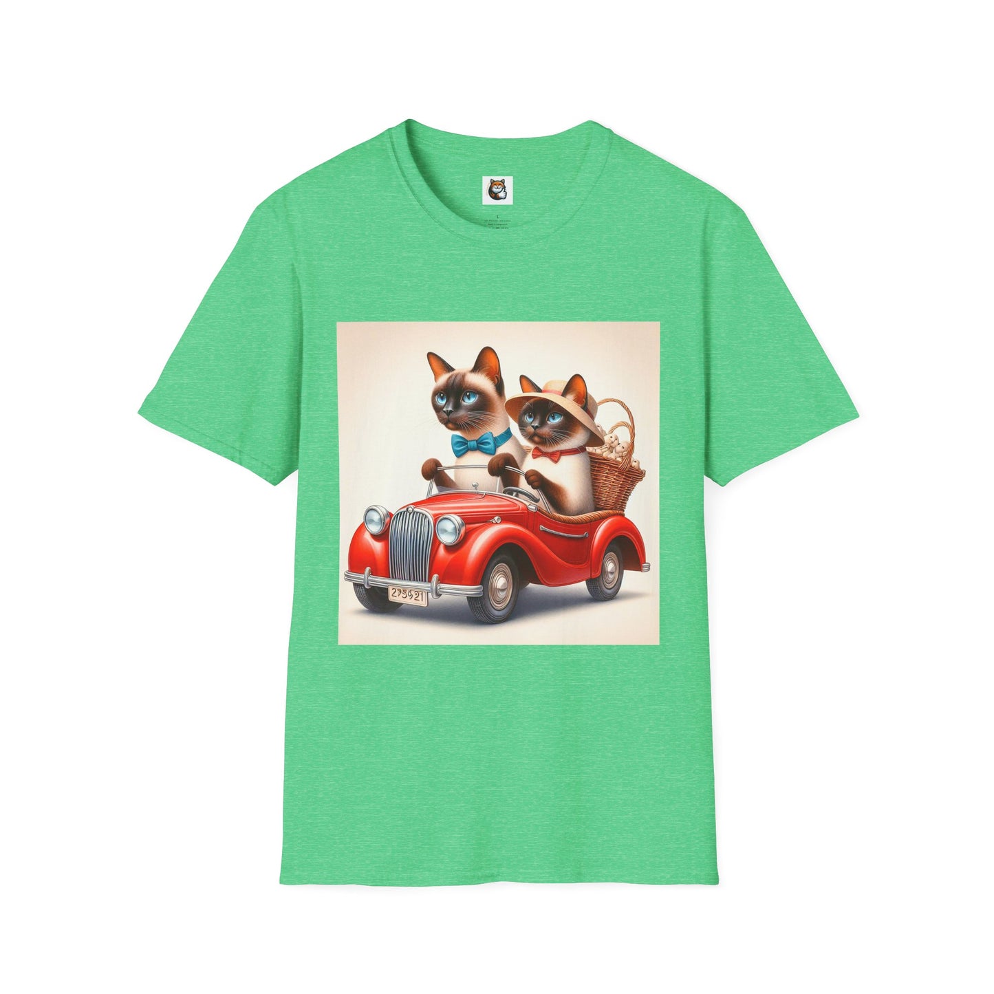 Wacky Siamese Cat red car