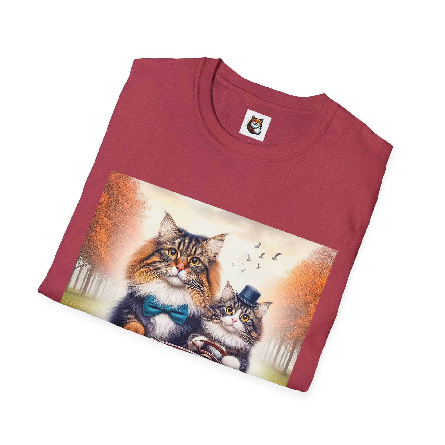 Wacky Norwegian Forest Cat Unisex Softstyle T-Shirt by Printify