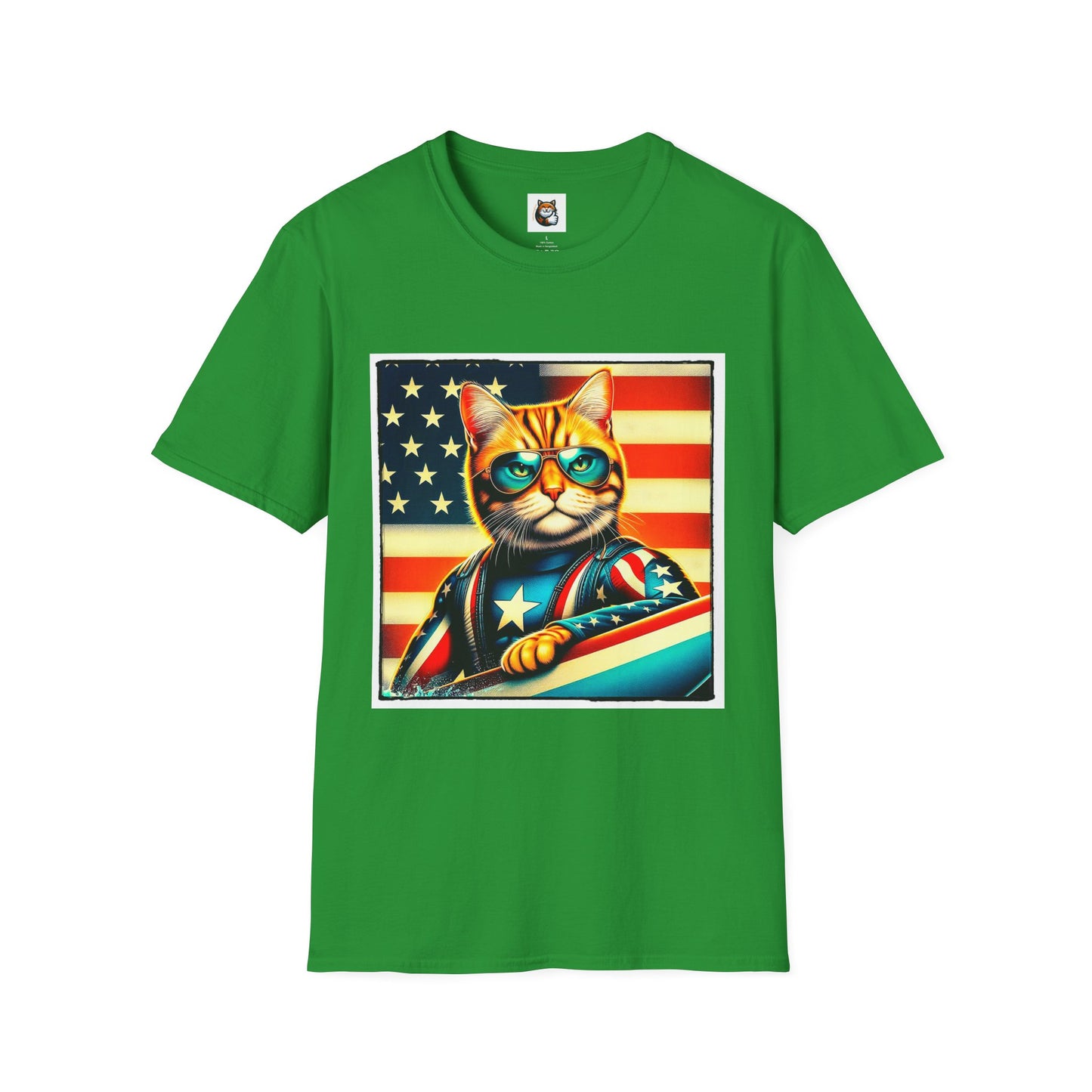 American Shorthair surfing Softstyle T-Shirt