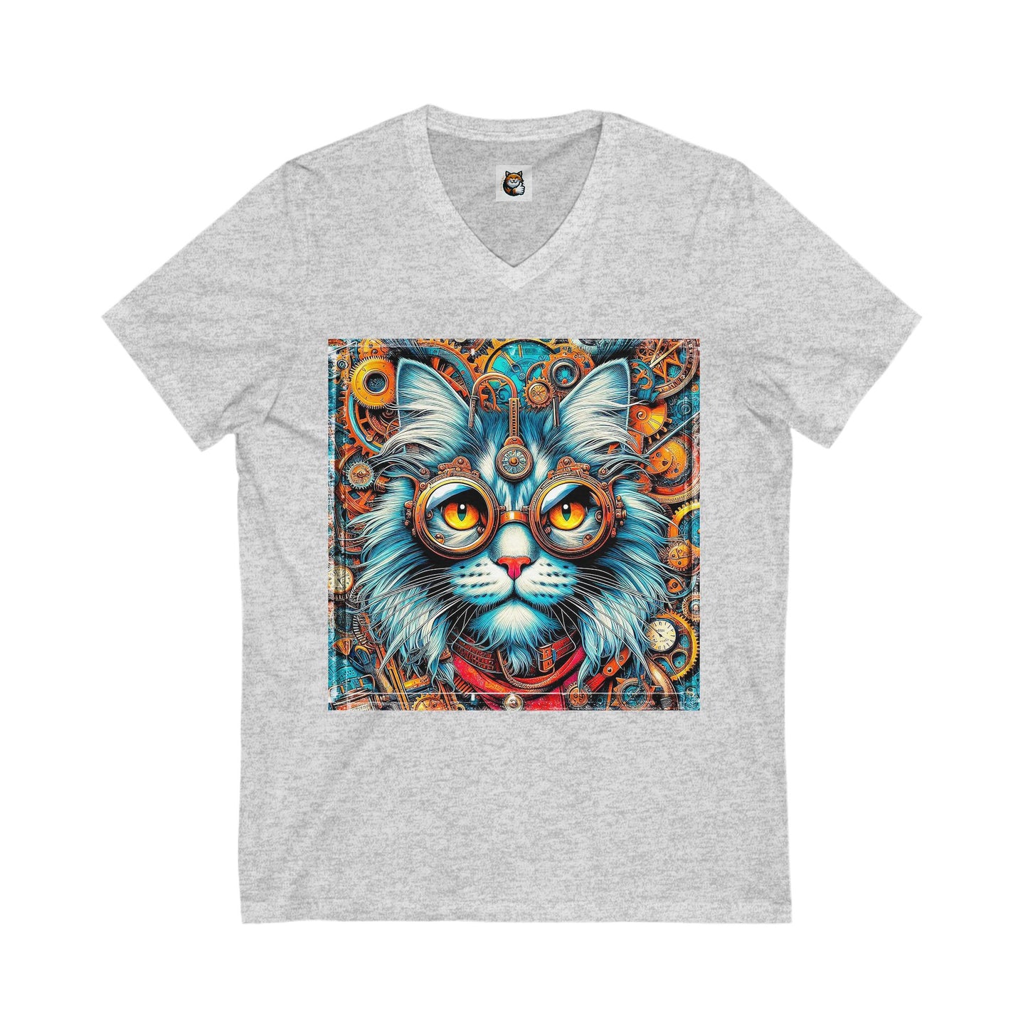 Maine Coon Unisex Jersey Short Sleeve V-Neck Tee