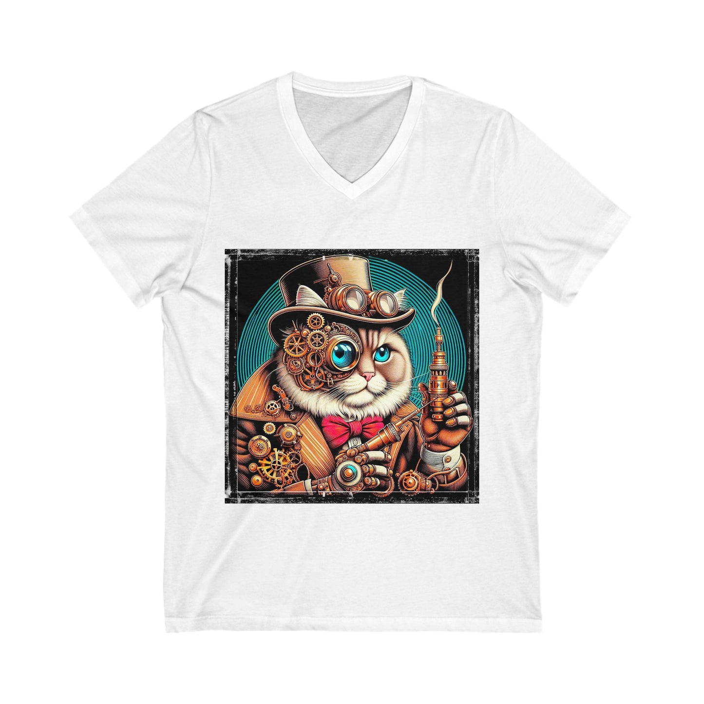Ragdoll Cat Unisex Jersey Short Sleeve V-Neck Tee