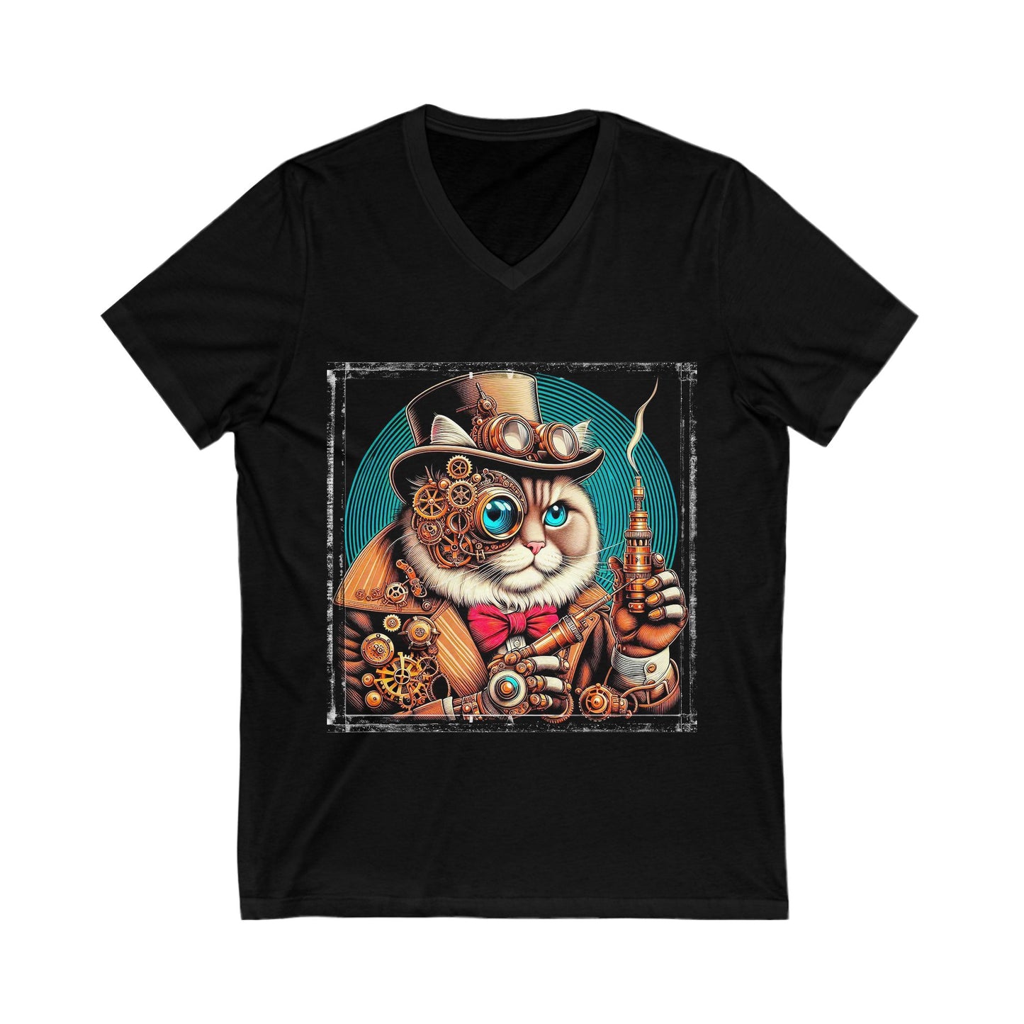 Ragdoll Cat Unisex Jersey Short Sleeve V-Neck Tee