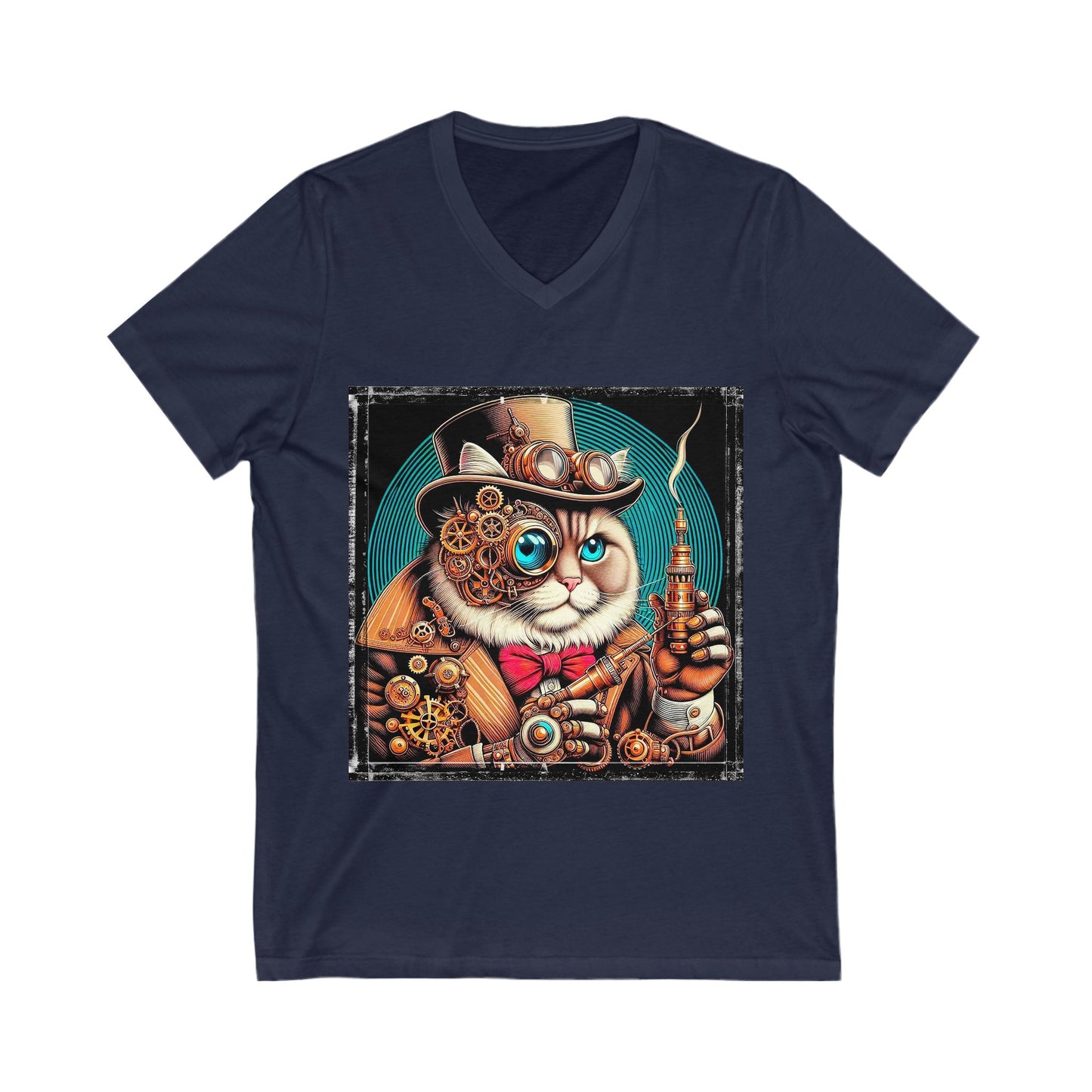 Ragdoll Cat Unisex Jersey Short Sleeve V-Neck Tee