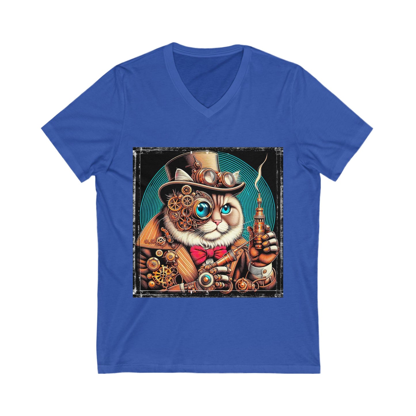 Ragdoll Cat Unisex Jersey Short Sleeve V-Neck Tee
