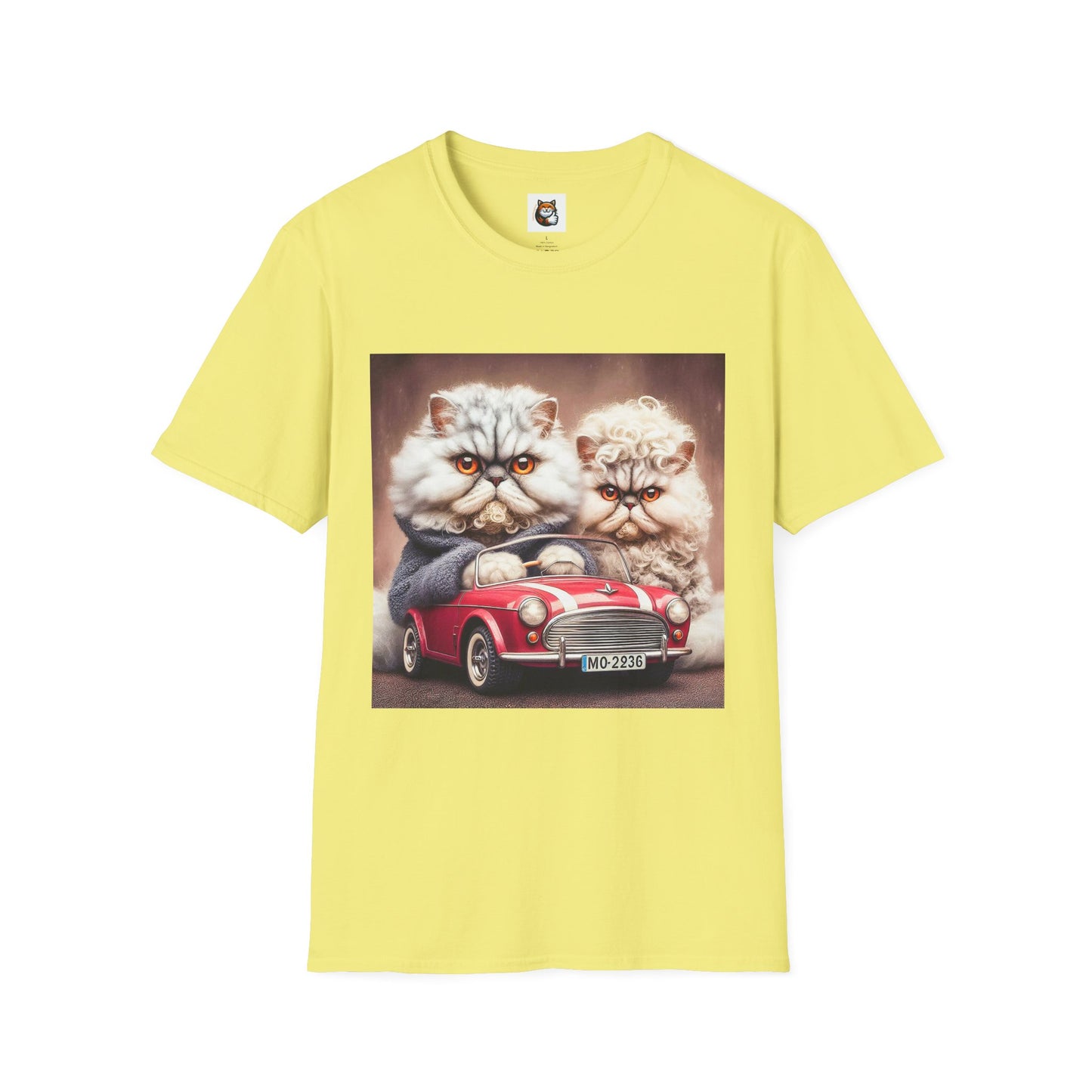 Wacky Selkirk Rex Cat T-Shirt angry couple