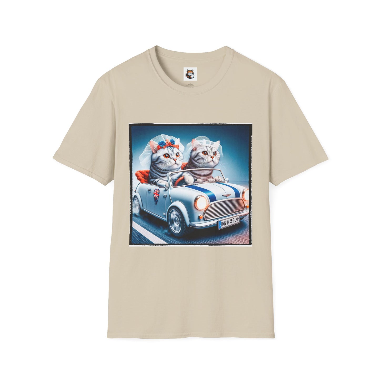 Wacky American Shorthair driving Softstyle T-Shirt