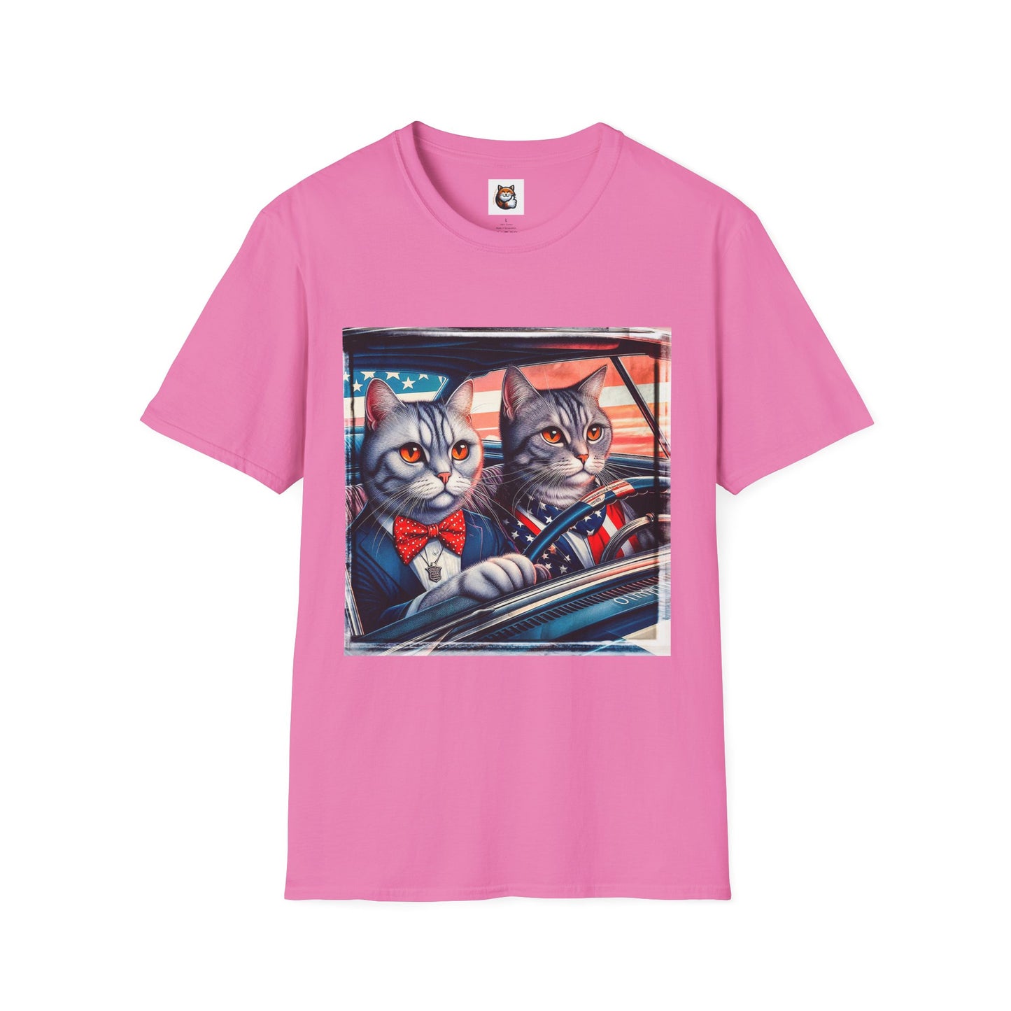 Wacky American friends driving Unisex Softstyle T-Shirt