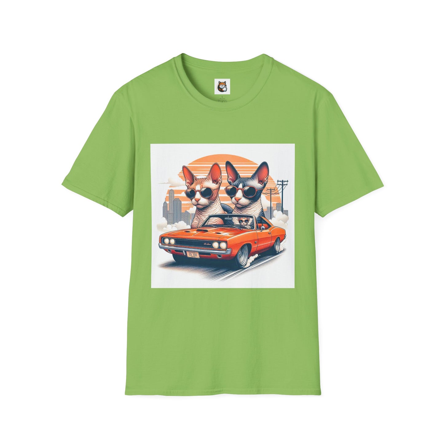 Wacky Cornish Rex Cat couple driving T-Shirt